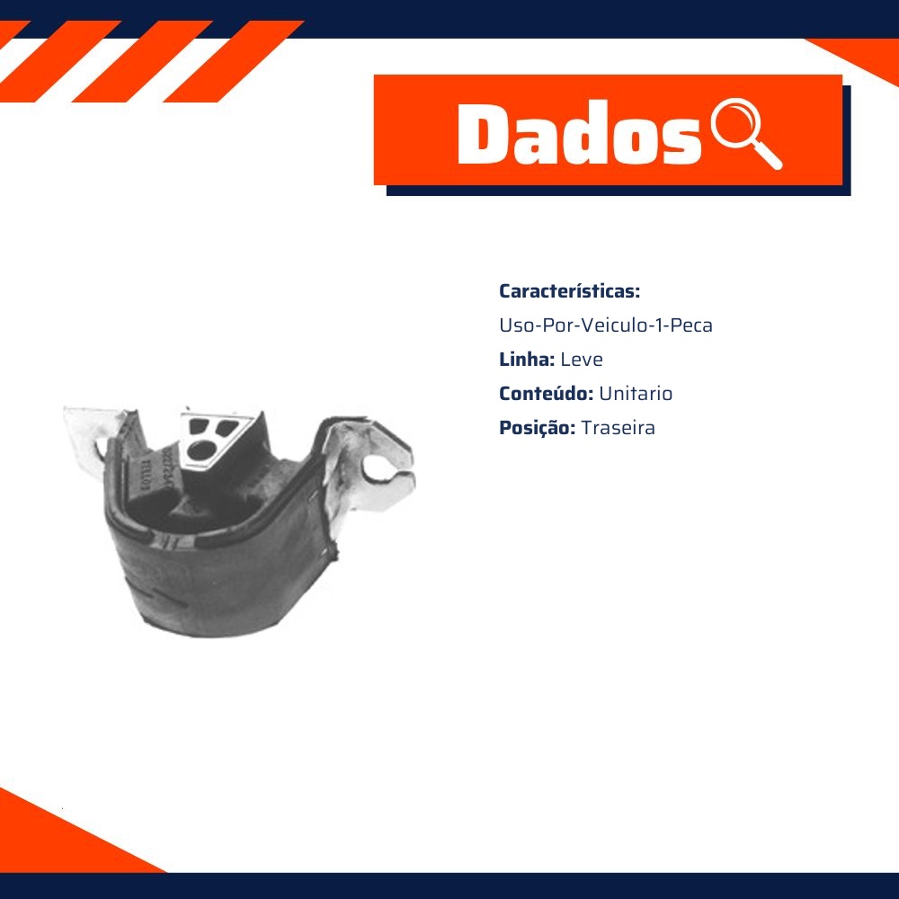 Coxim do Motor Traseiro - Monroe Axios - 021.0557