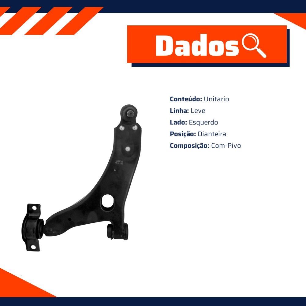 Bandeja da Suspensão Dianteira para Ford Focus e Focus Sedan - Monroe Axios - 544.2286