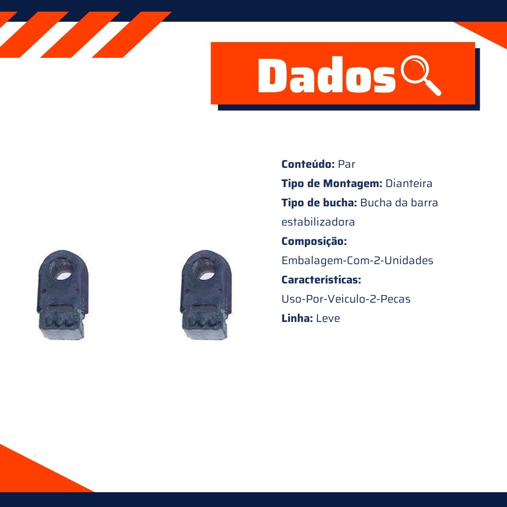 Par Bucha Barra Estabilizadora Suspensao Dianteira Axios 511.5532 BR15051105532 - Monroe Axios - 511.5532
