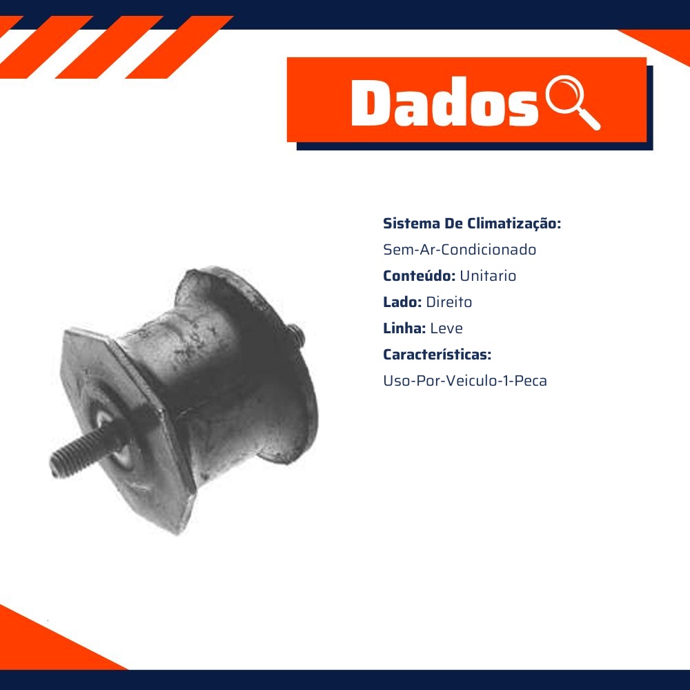 Coxim do Motor Direito sem Ar - Monroe Axios - 021.0326