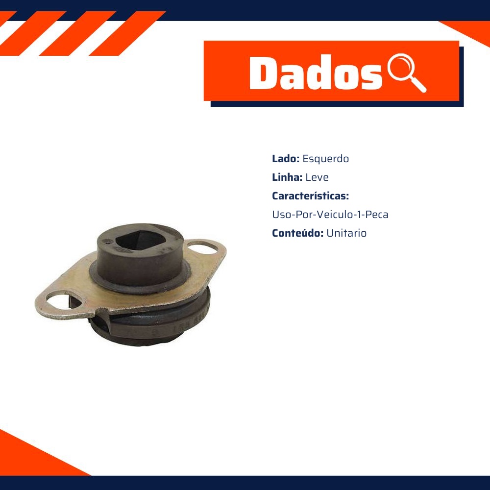 Coxim do Motor Esquerdo - Monroe Axios - 521.1935