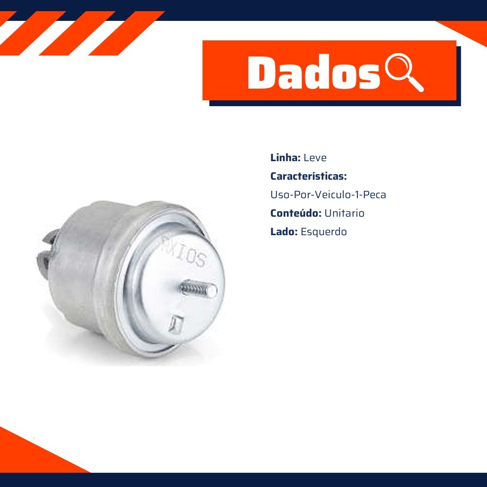 Coxim do Motor Hidráulico Esquerdo Curvo - Monroe Axios - 521.1917