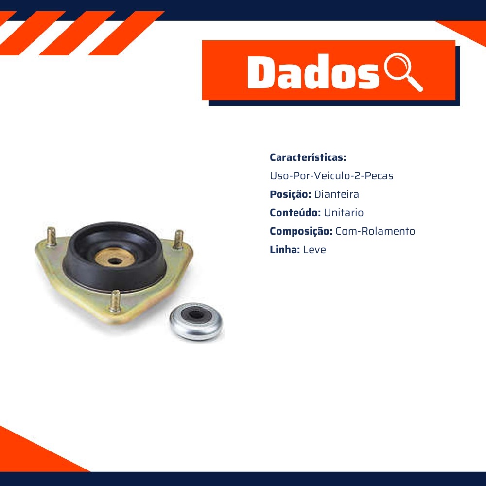 Coxim do Amortecedor Dianteiro para Ford Escort e Escort SW - Monroe Axios - 522.5401