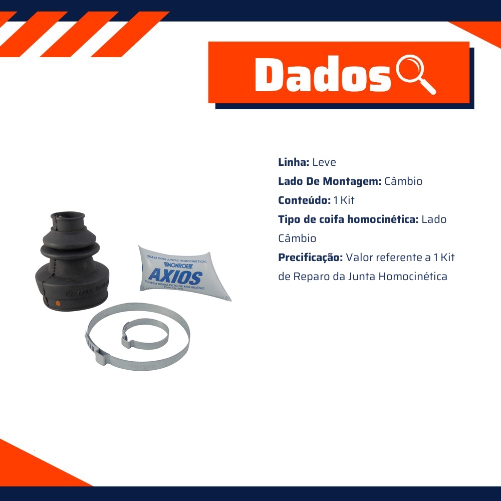 Kit Coifa Homocinética para Fiat Ducato - Monroe Axios - 5412731