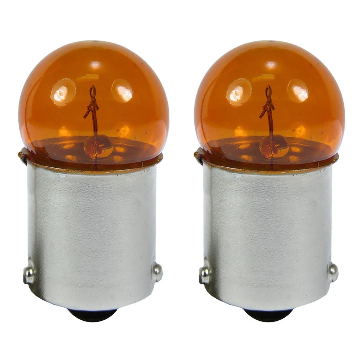 Par Lâmpada Halógena Miniatura 12V 10W Ba15S Âmbar - Gauss - GL0067E