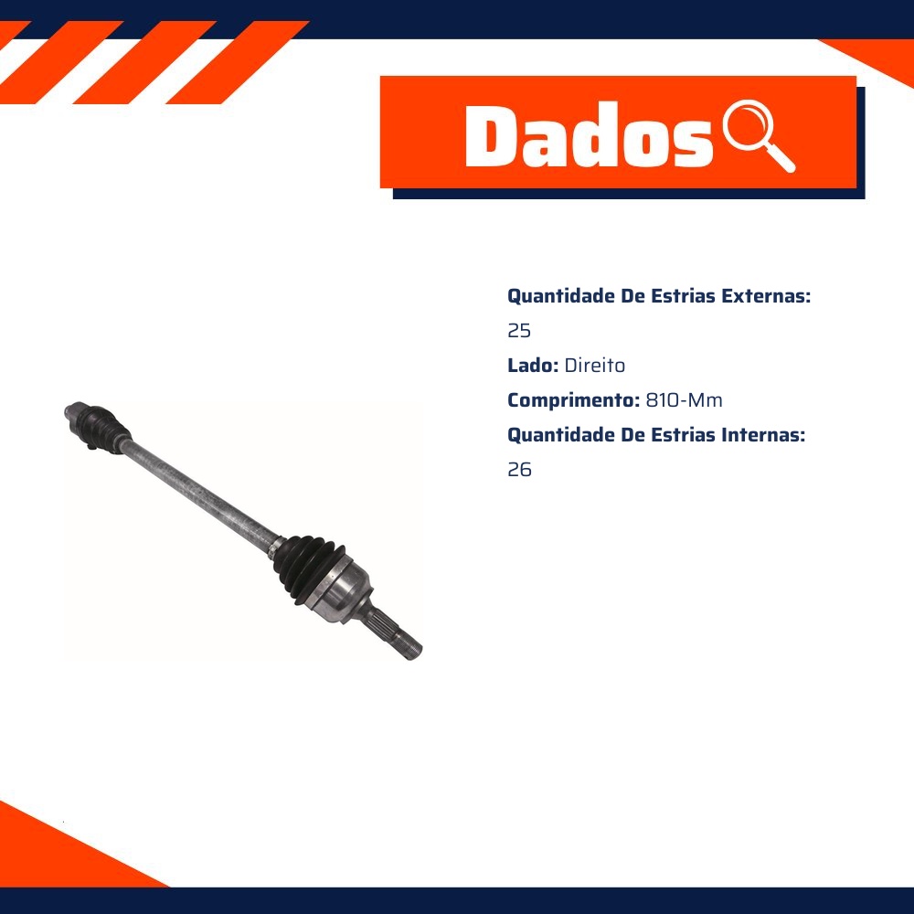 Semieixo Direito para Citroen Aircross e C3 - IMA - AL-1513