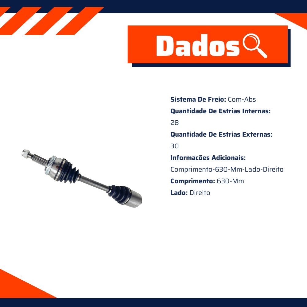 Semieixo Direito para Hyundai Azera e Sonata - IMA - AL-1508