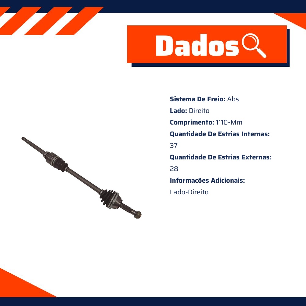 Semieixo Direito para Fiat Ducato - IMA - AL-1171