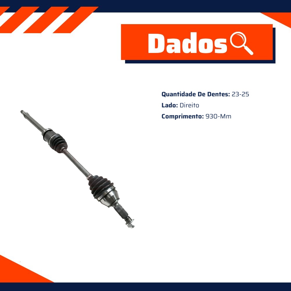 Semieixo Dianteiro Direito - IMA - AL-1524