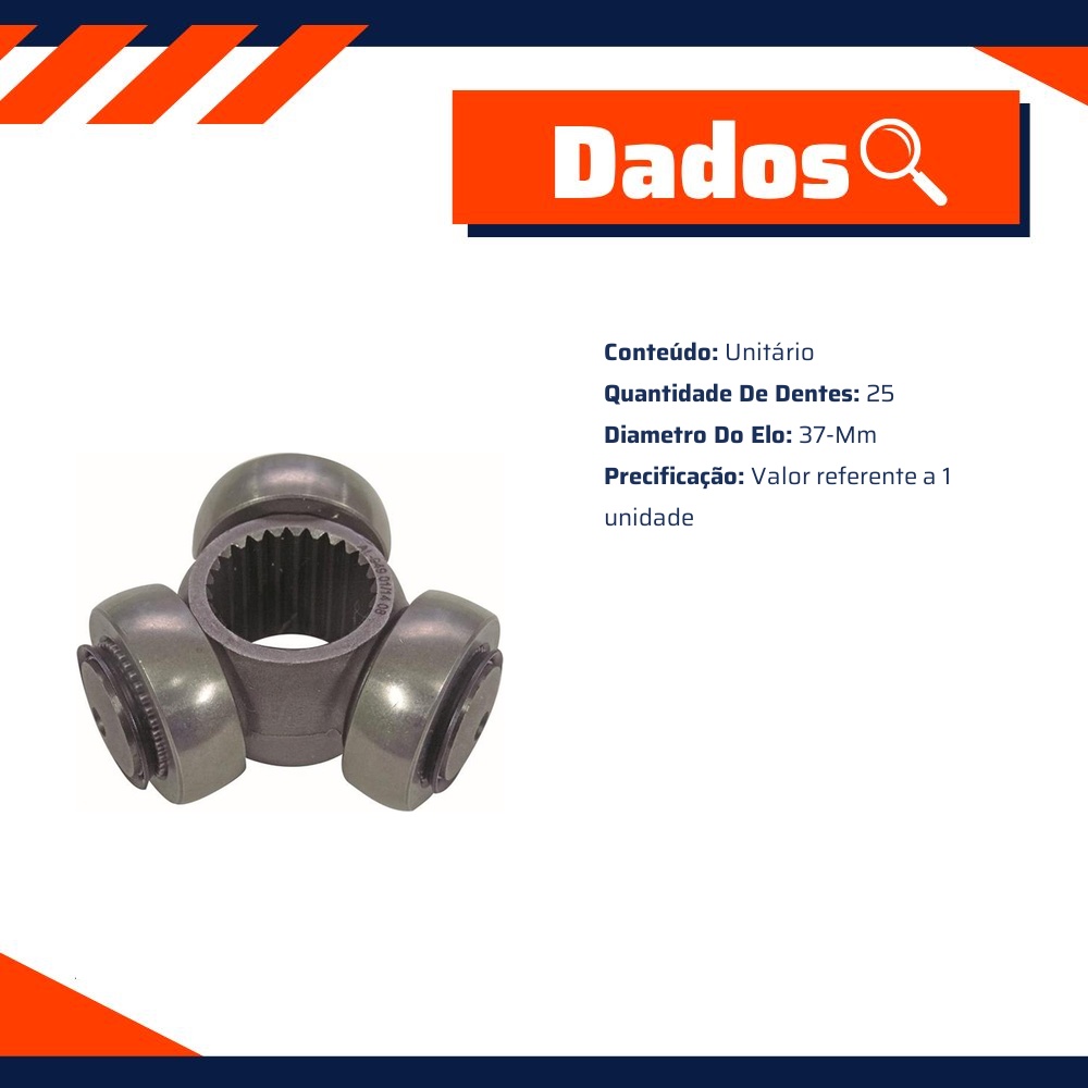 Trizeta 25 Dentes Elo 37 mm - IMA - AL-949