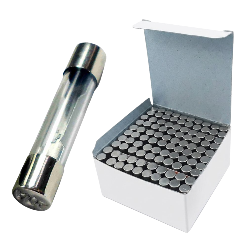 100 Fusíveis de Vidro 25A Universal 31,75x6,35mm - DNI 310025