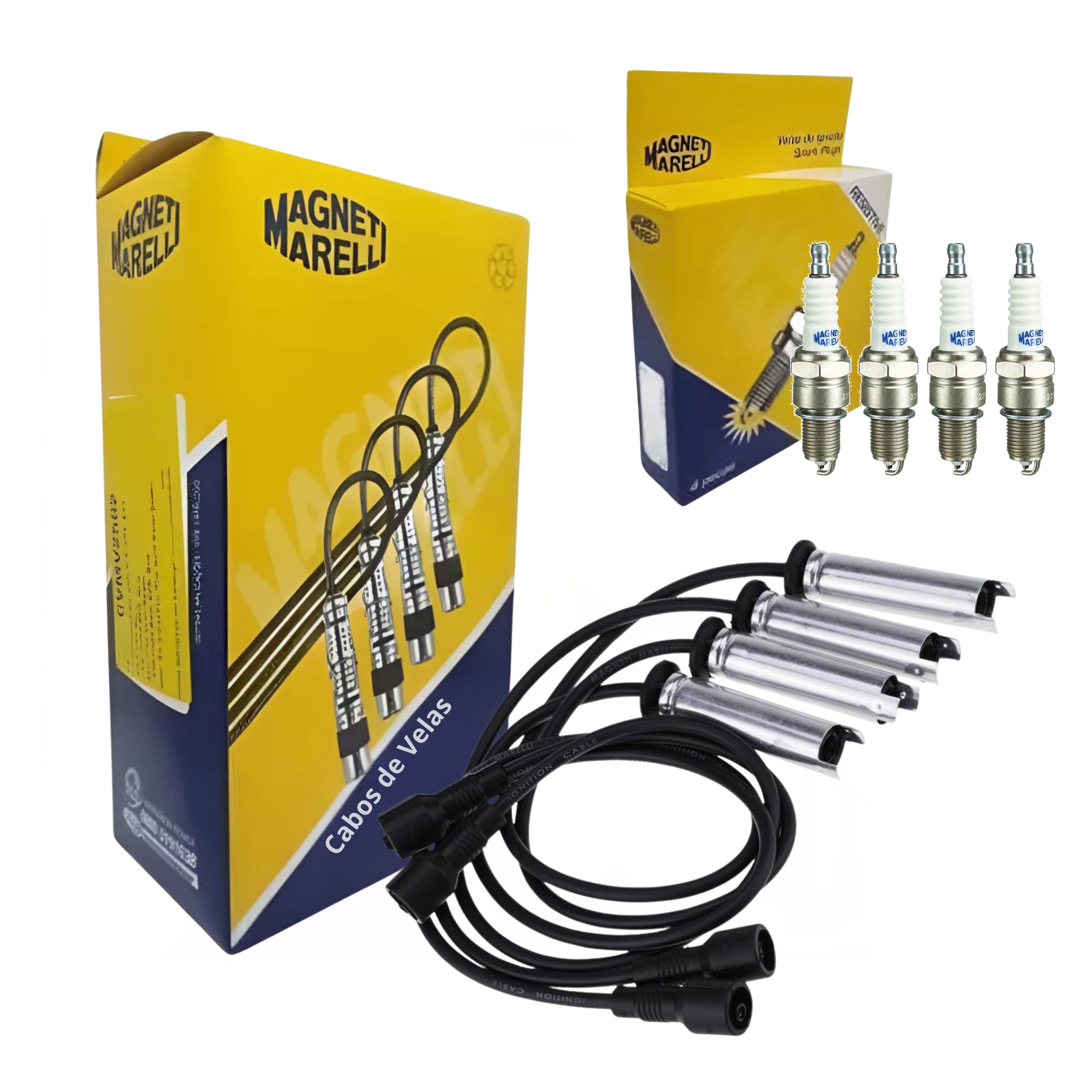 Kit Cabo e Vela de Ignição - Magneti Marelli - CVMG7402 / F6RFMM