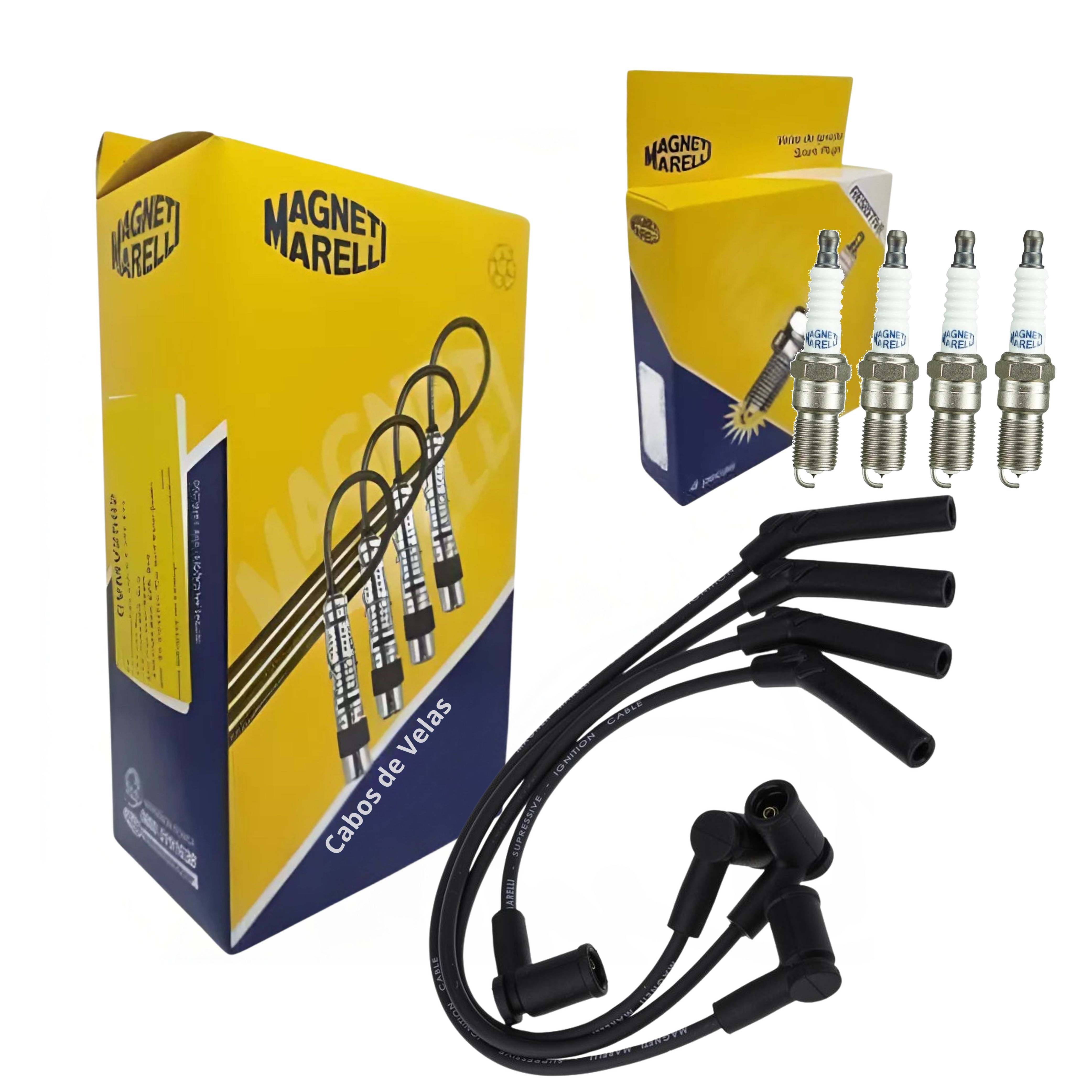 Kit Cabo e Vela de Ignição - Magneti Marelli - CVMF0202 / Q6RTPMM-13