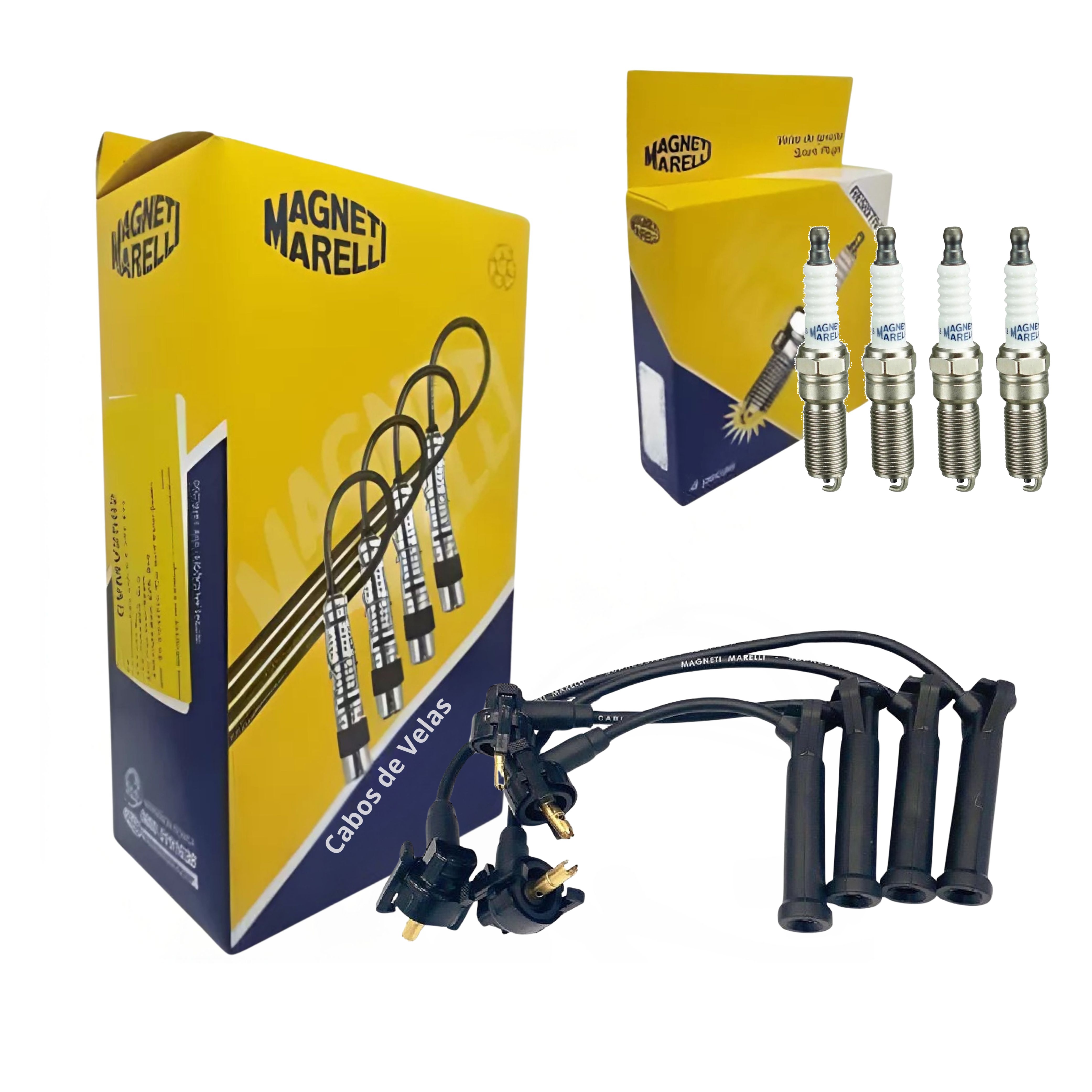 Kit Cabo e Vela de Ignição - Magneti Marelli - CVMF1102 / QH6RTCMM-13