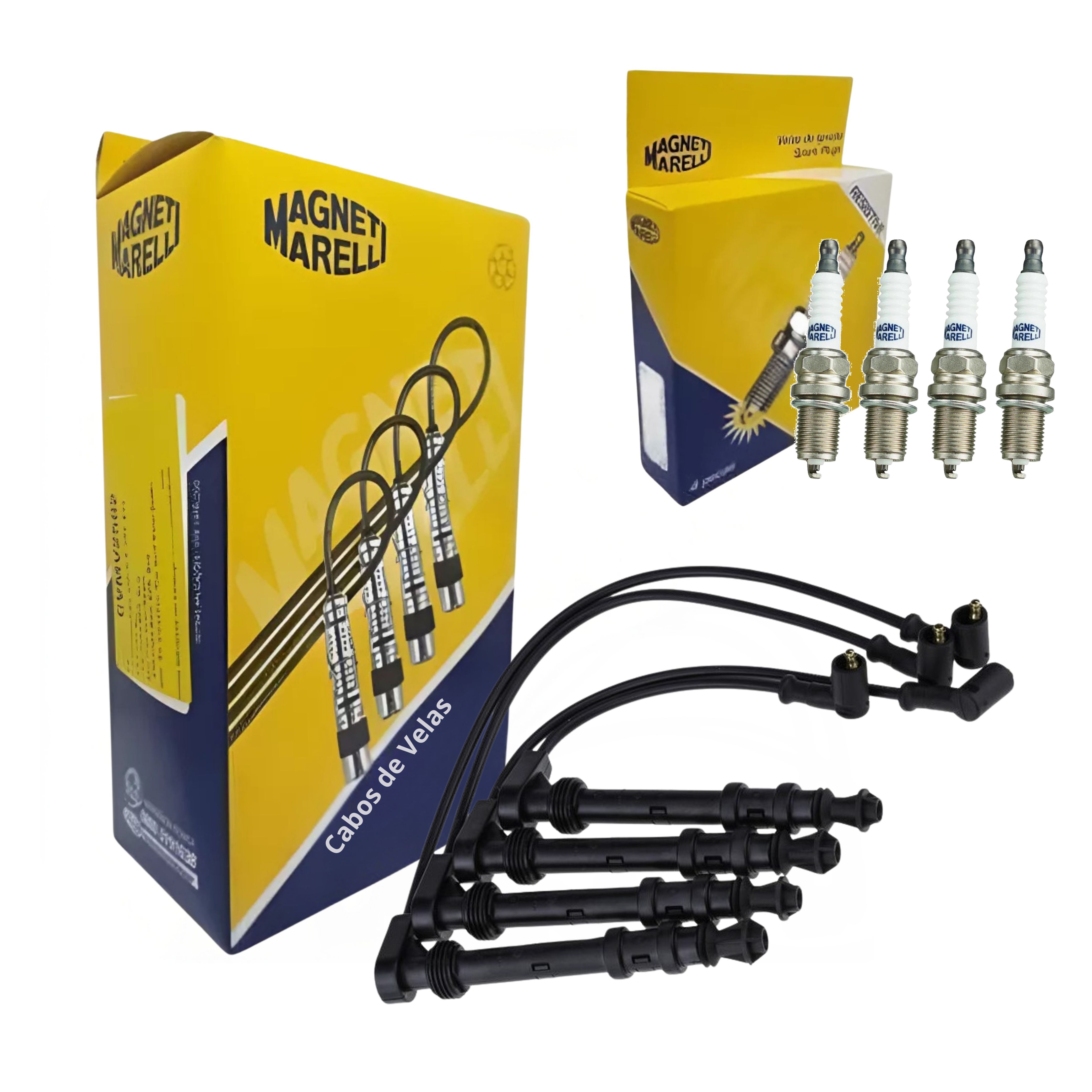 Kit Cabo e Vela de Ignição - Magneti Marelli - CVMT0802 / K7RFMM