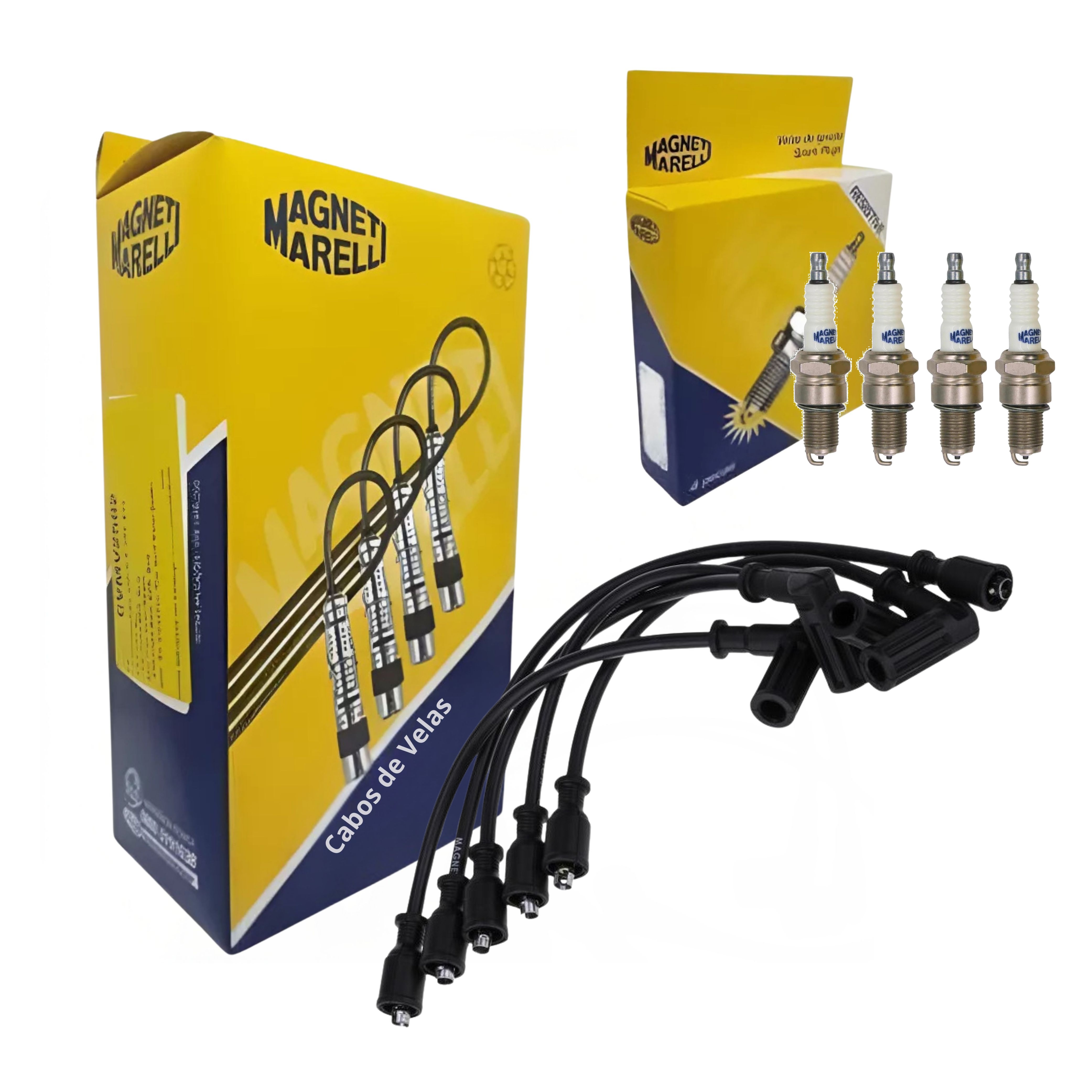 Kit Cabo e Vela de Ignição - Magneti Marelli - CVMT4702 / F7RFMM