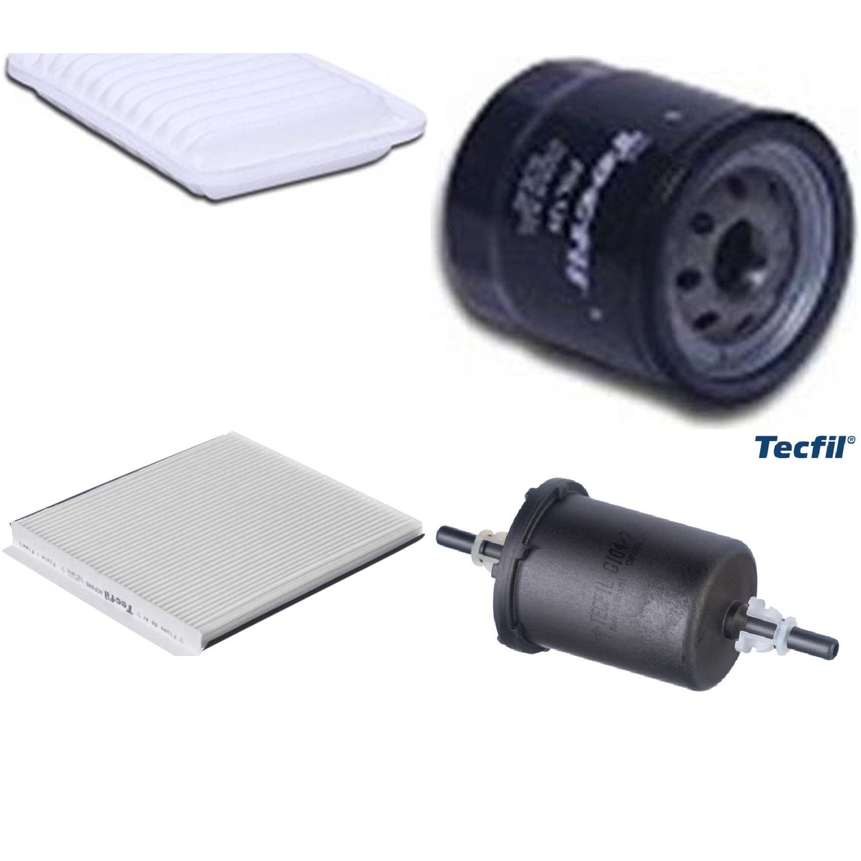 Kit Filtros de Ar do Motor, Óleo, Cabine e Combustível - Tecfil - ACP885 / ARL2203 / GI04/7 / PSL129