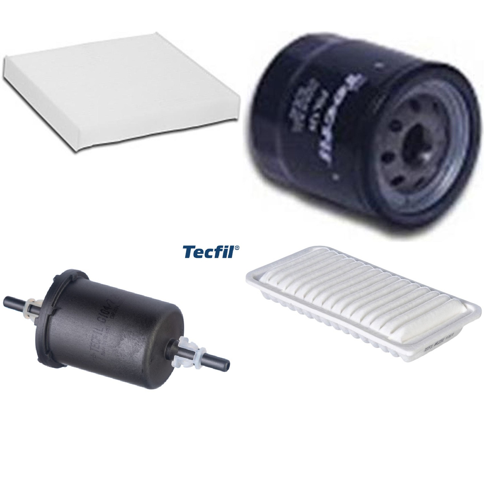 Kit Filtros de Ar do Motor, Óleo, Cabine e Combustível - Tecfil - ACP887 / ARL2202 / GI04/7 / PSL129