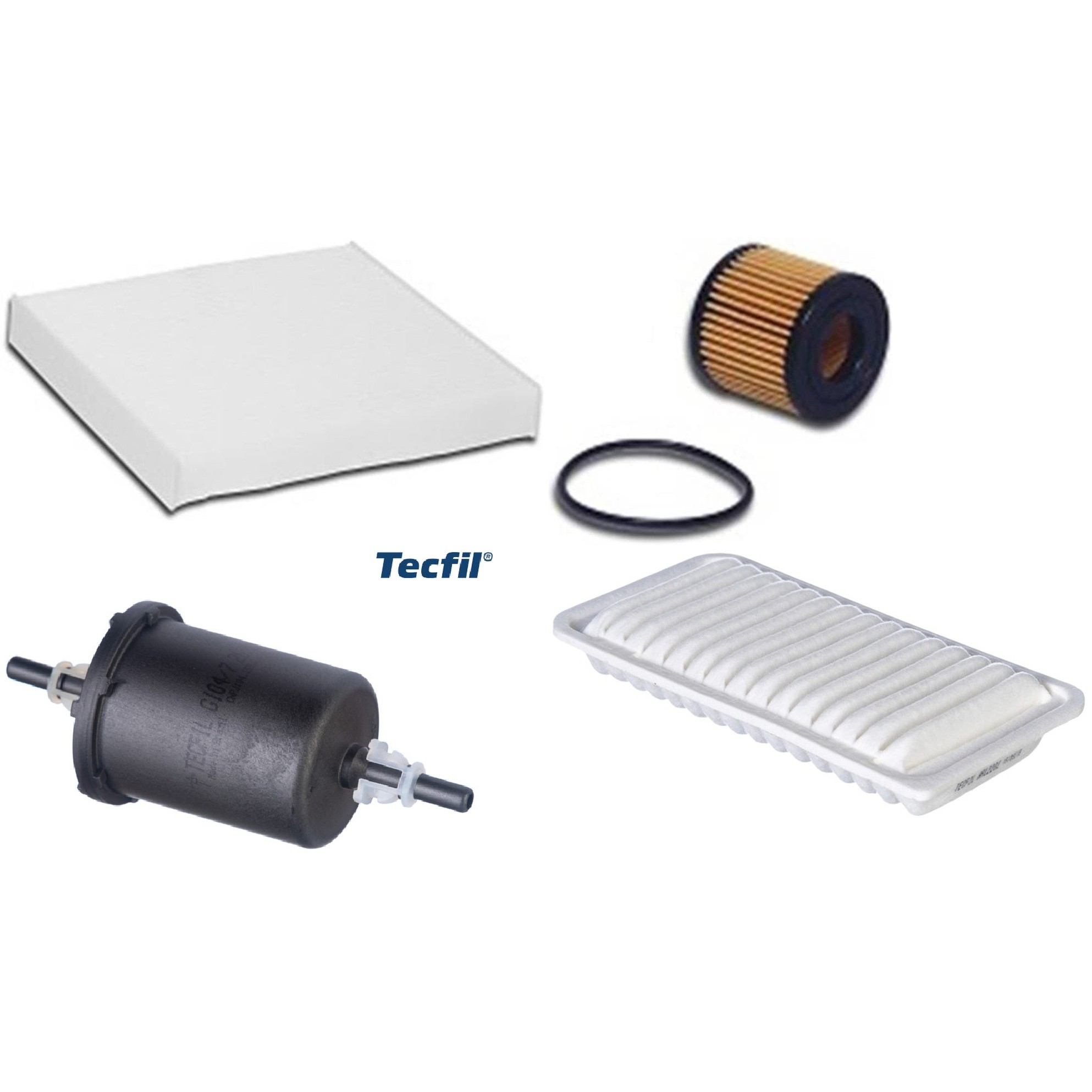 Kit Filtros de Ar do Motor, Óleo, Cabine e Combustível - Tecfil - ACP887 / ARL2202 / GI04/7 / PEL803