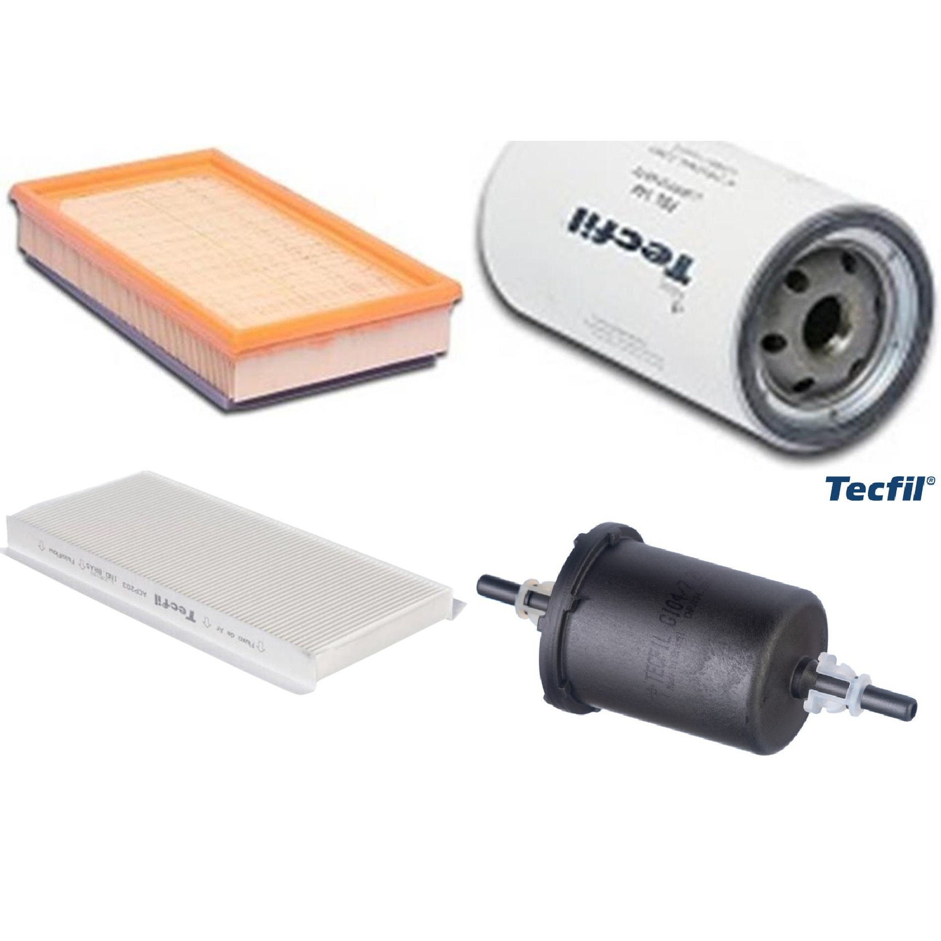 Kit Filtros de Ar do Motor, Óleo, Cabine e Combustível - Tecfil - ACP203 / ARL9607 / GI04/7 / PSL144