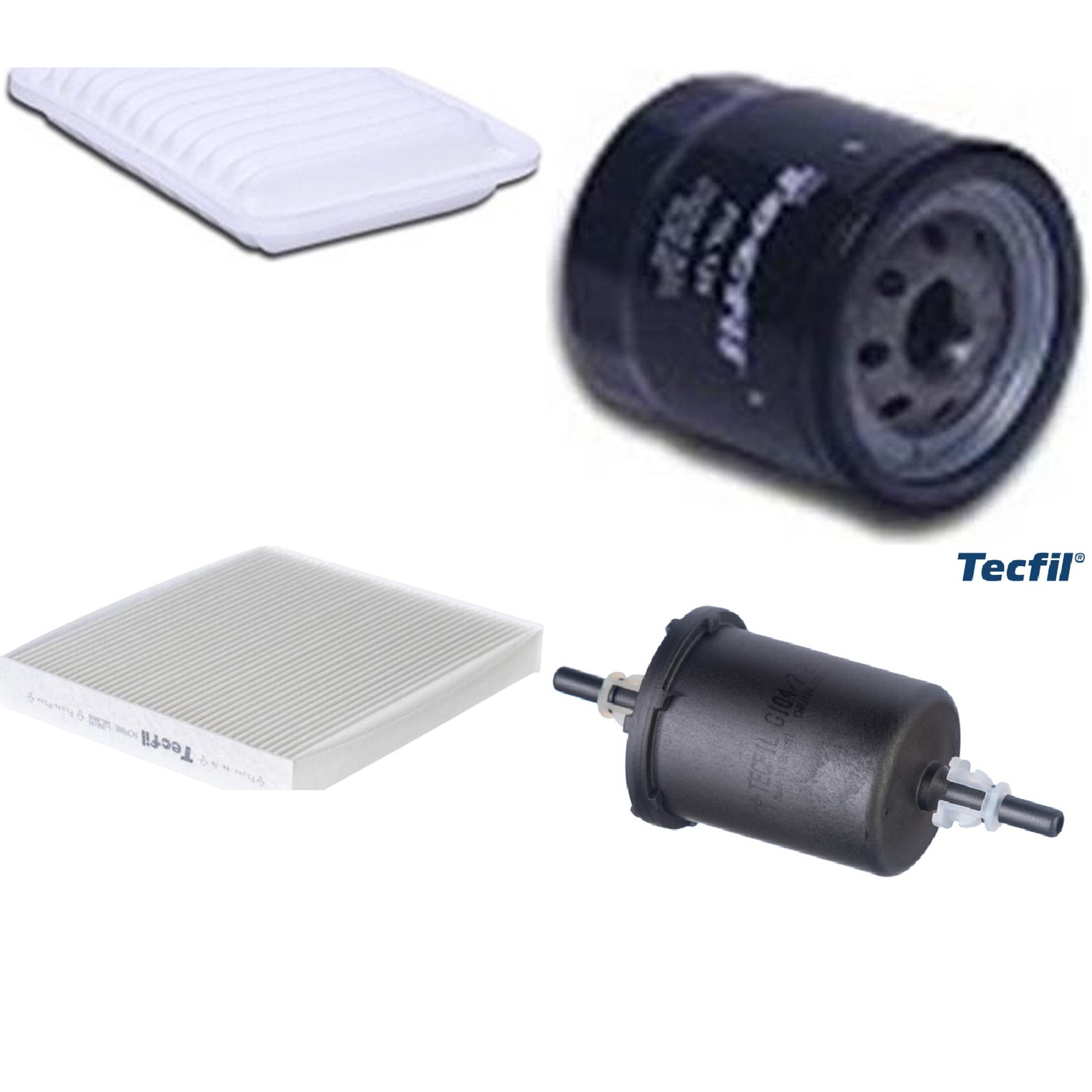 Kit Filtros de Ar do Motor, Óleo, Cabine e Combustível - Tecfil - ACP886 / ARL2203 / GI04/7 / PSL129