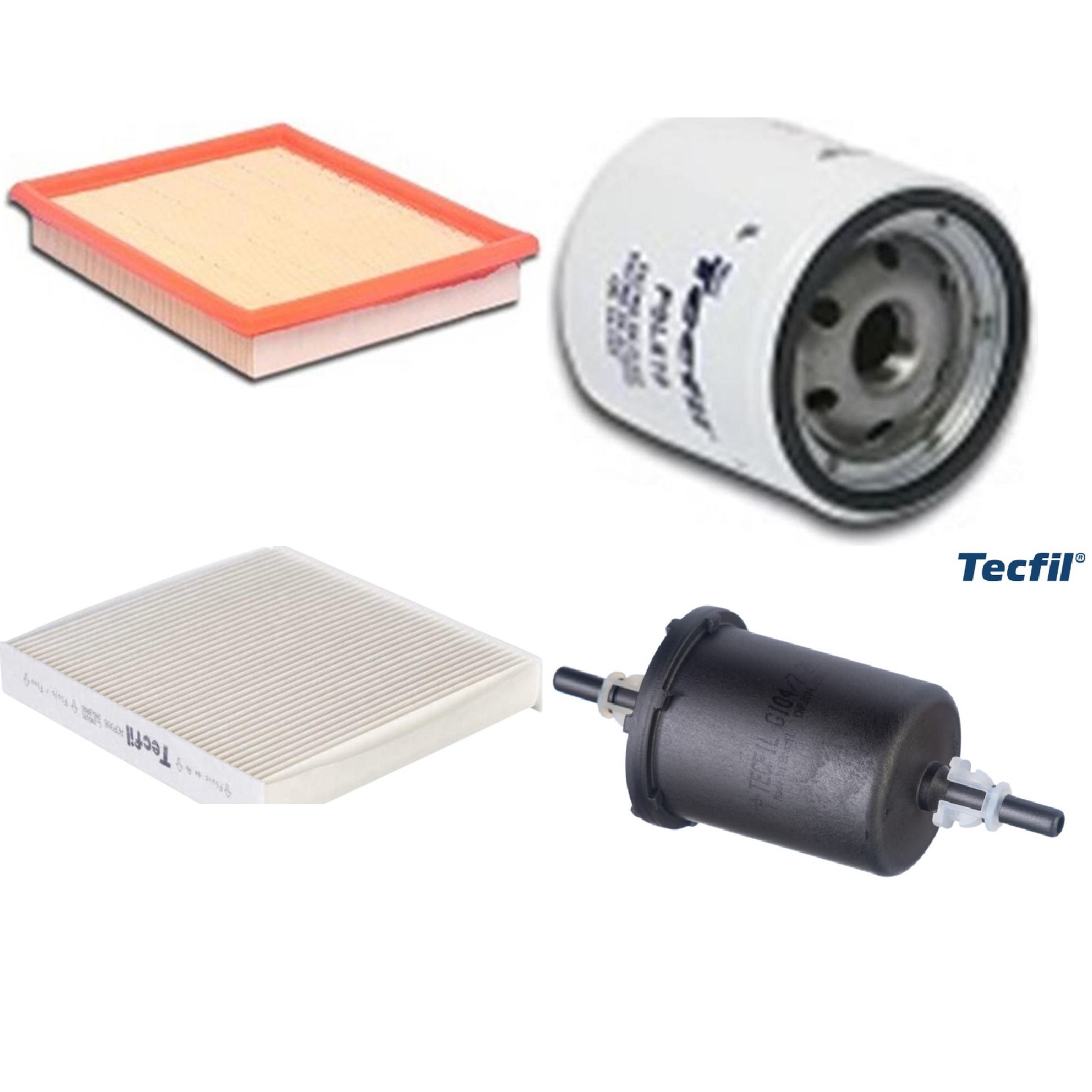 Kit Filtros de Ar do Motor, Óleo, Cabine e Combustível - Tecfil - ACP906 / ARL4150 / GI04/7 / PSL619