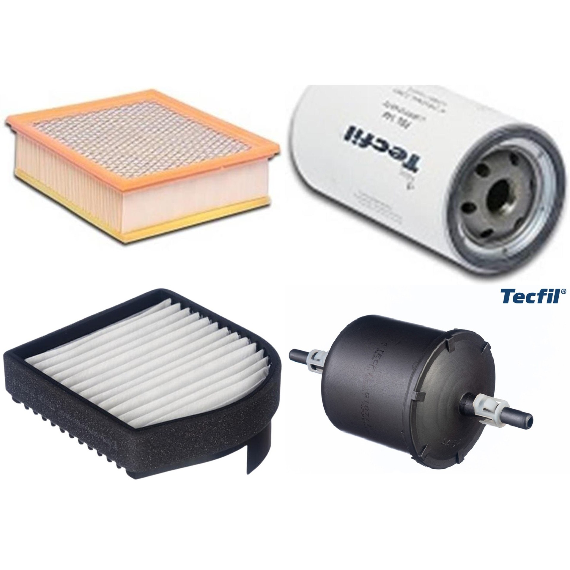 Kit Filtros de Ar do Motor, Óleo, Cabine e Combustível - Tecfil - ACP211 / ARL9606 / GI07/1 / PSL144