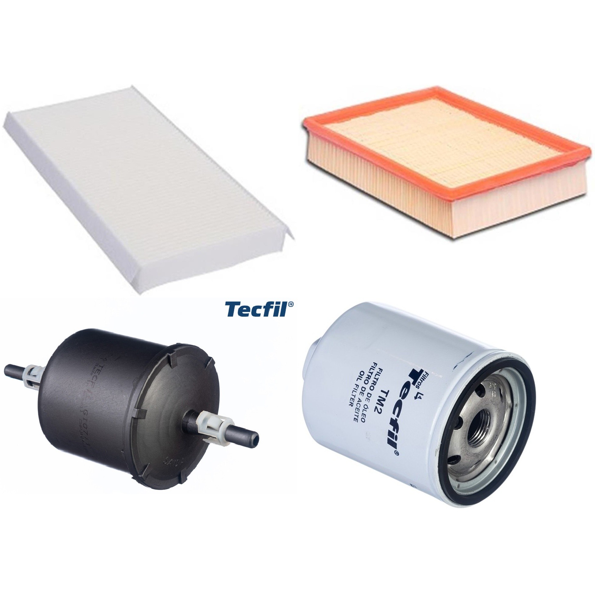 Kit Filtros de Ar do Motor, Óleo, Cabine e Combustível - Tecfil - ACP305 / ARL6090 / GI07/1 / PSL34MP-(TM2)