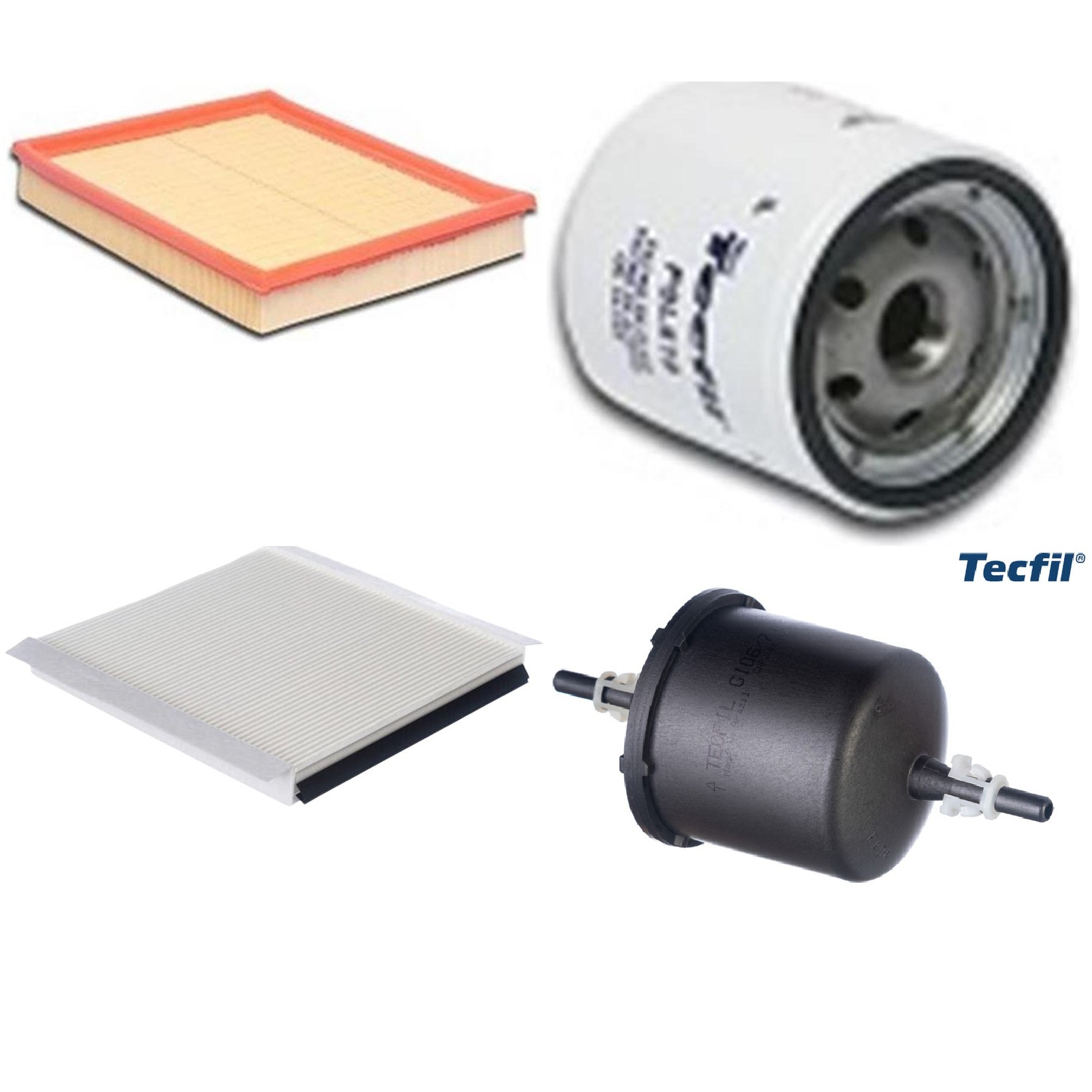 Kit Filtros de Ar do Motor, Óleo, Cabine e Combustível - Tecfil - ACP006 / ARL8840 / GI06/7 / PSL619