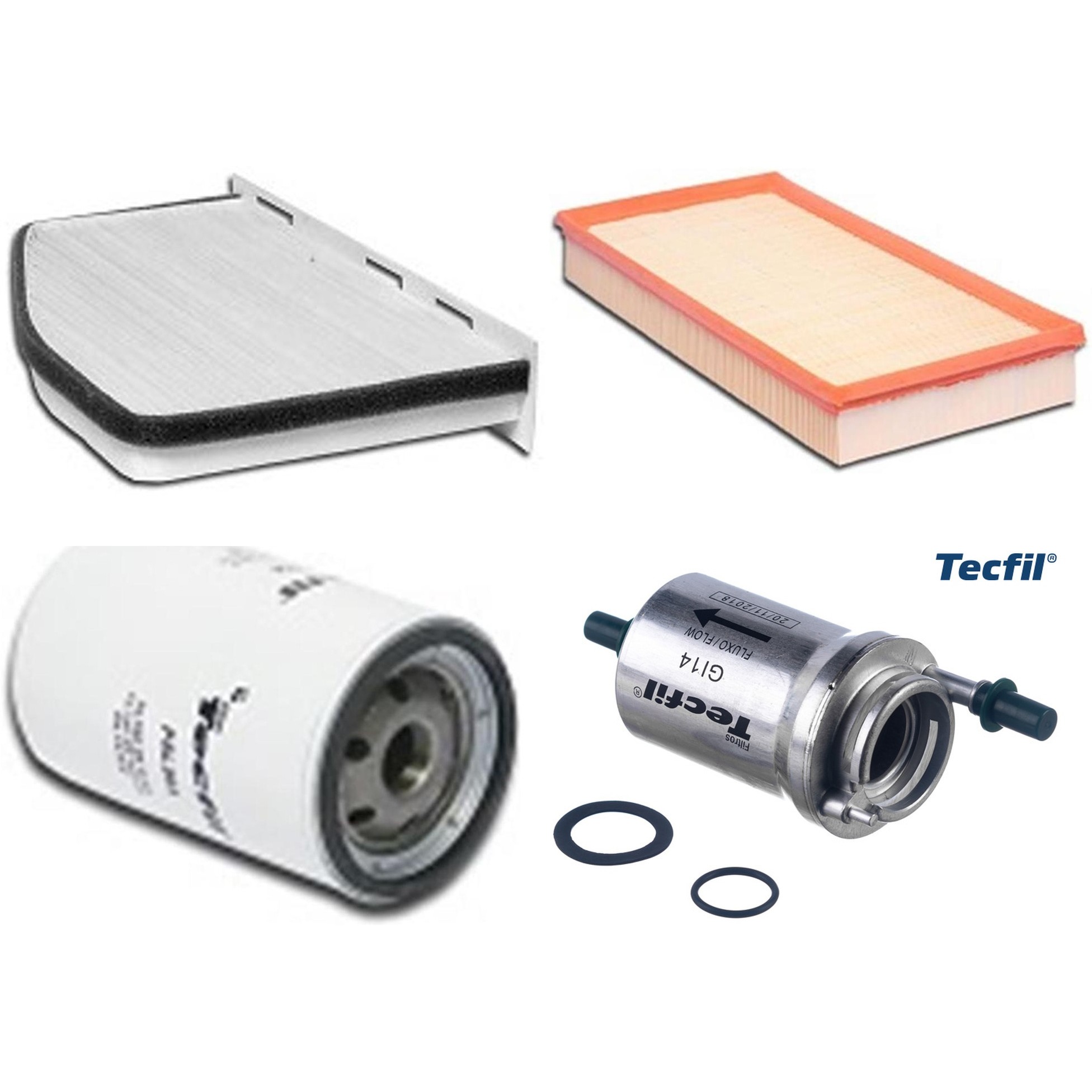 Kit Filtros de Ar do Motor, Óleo, Cabine e Combustível - Tecfil - ACP309 / ARL6093 / GI14 / PSL564