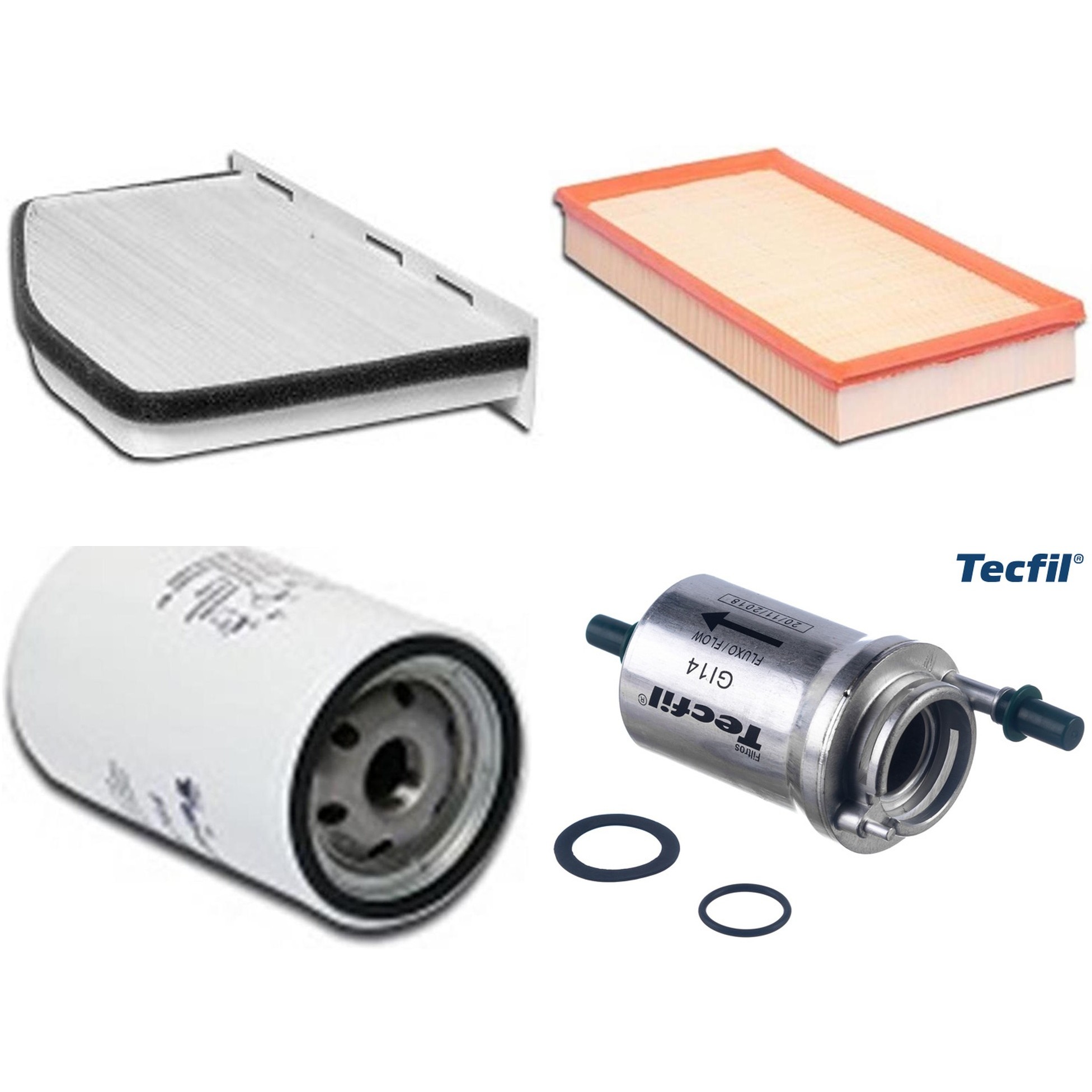 Kit Filtros de Ar do Motor, Óleo, Cabine e Combustível - Tecfil - ACP309 / ARL6093 / GI14 / PSL562