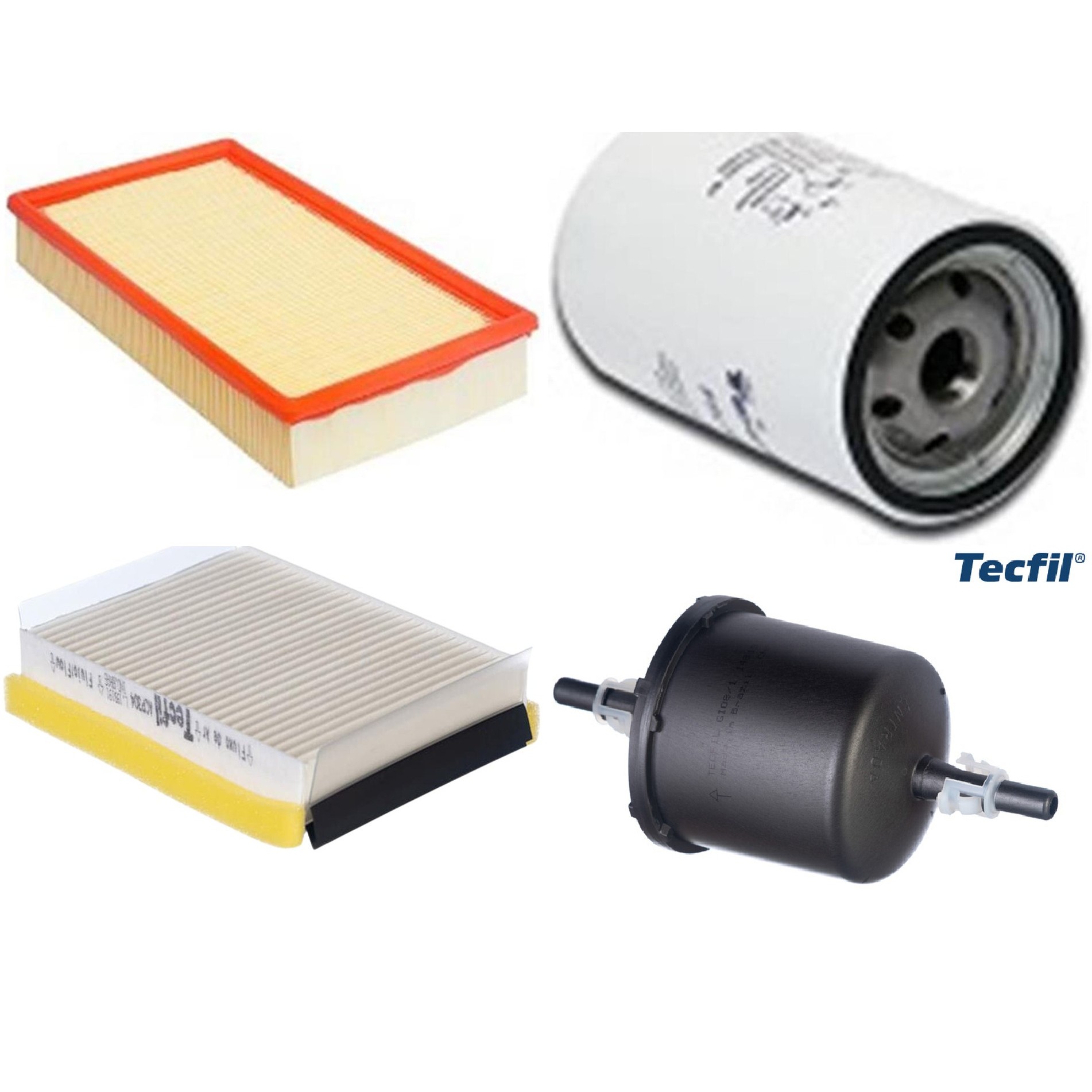 Kit Filtros de Ar do Motor, Óleo, Cabine e Combustível - Tecfil - ACP304 / ARL6091 / GI08/1 / PSL562