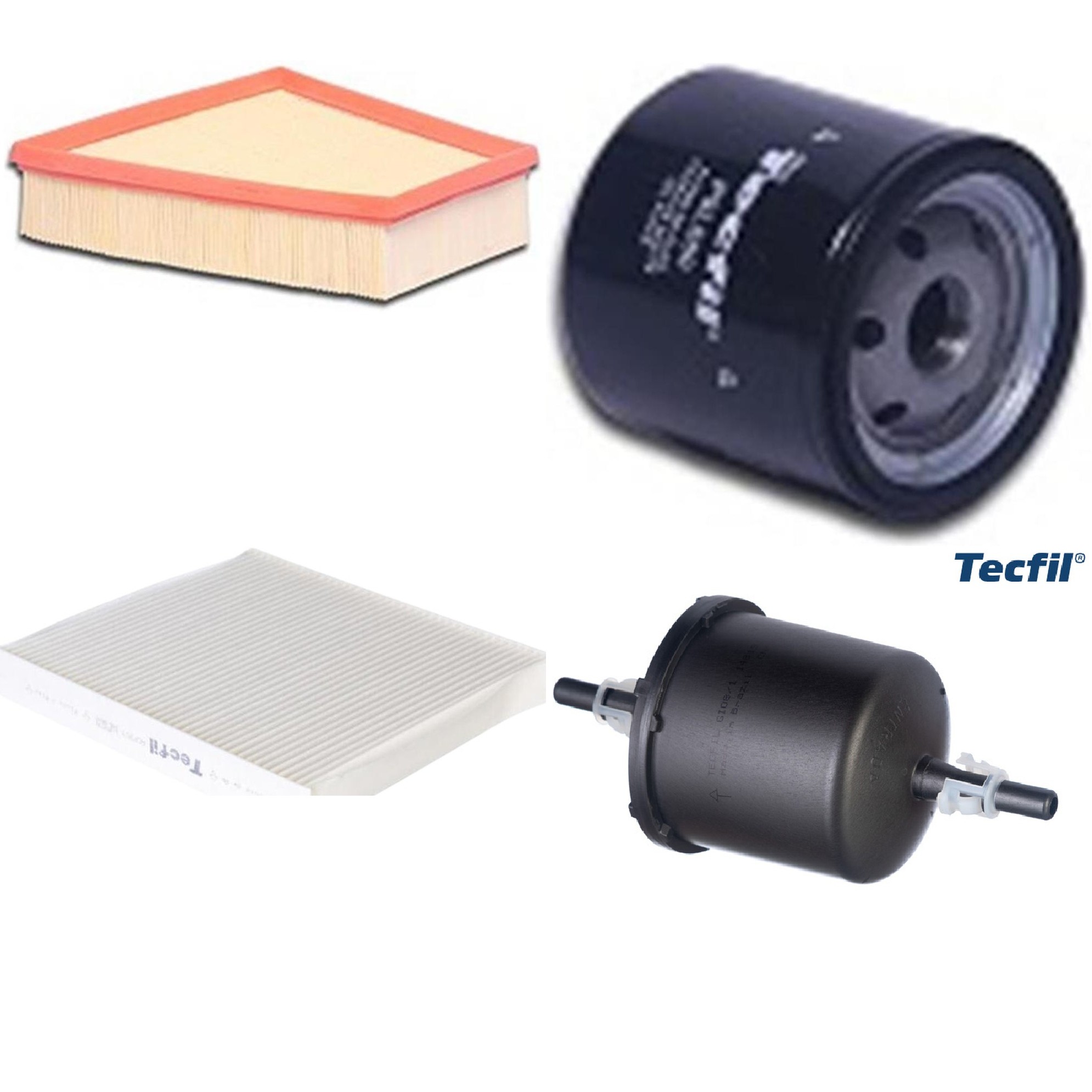 Kit Filtros de Ar do Motor, Óleo, Cabine e Combustível - Tecfil - ACP303 / ART6098 / GI08/1 / PSL560