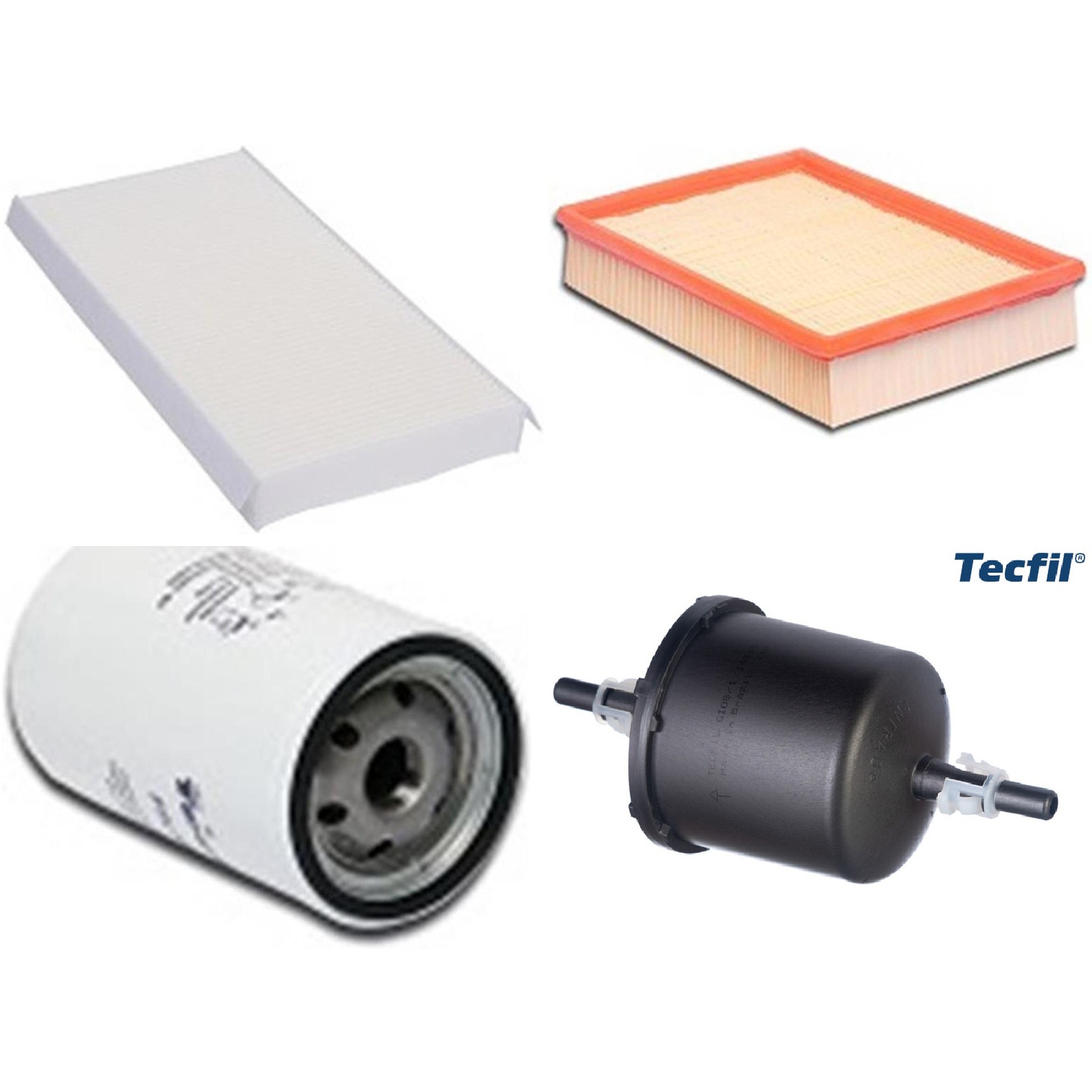 Kit Filtros de Ar do Motor, Óleo, Cabine e Combustível - Tecfil - ACP305 / ARL6090 / GI08/1 / PSL562