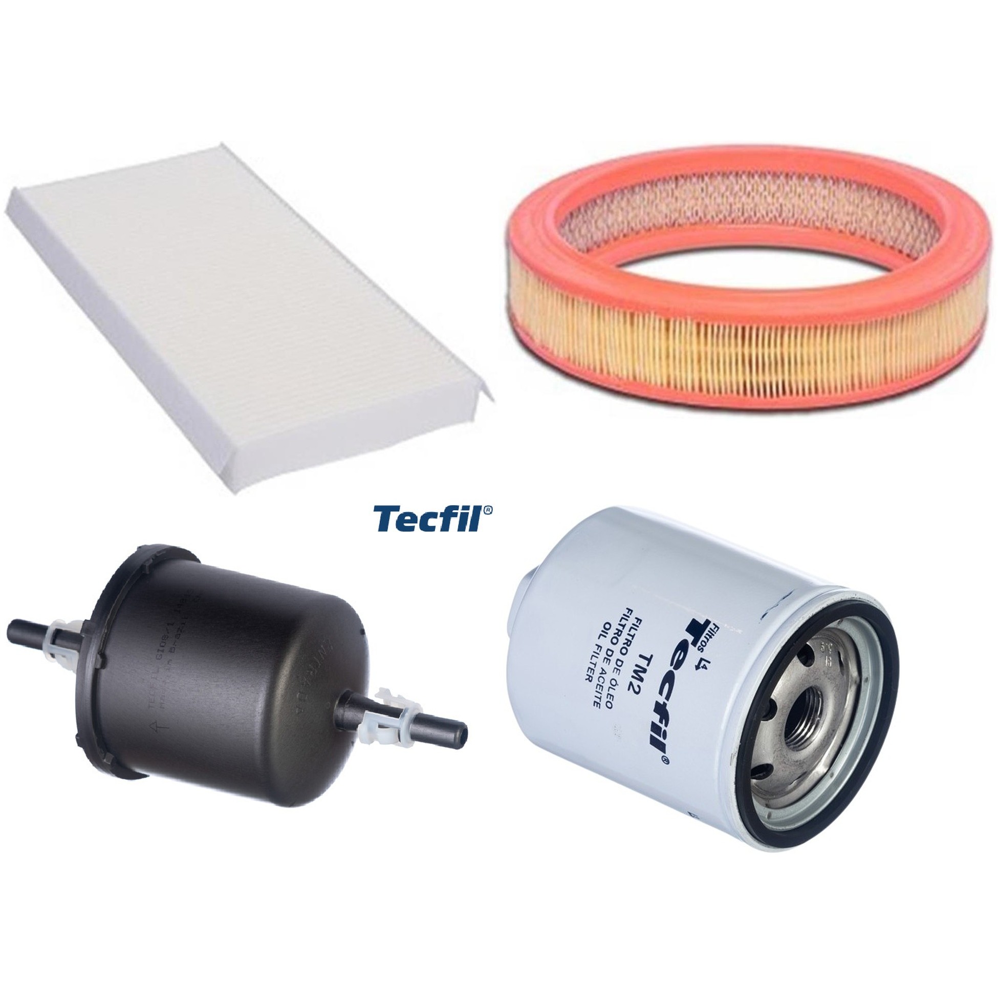 Kit Filtros de Ar do Motor, Óleo, Cabine e Combustível - Tecfil - ACP305 / AR9620 / GI08/1 / PSL34MP-(TM2)