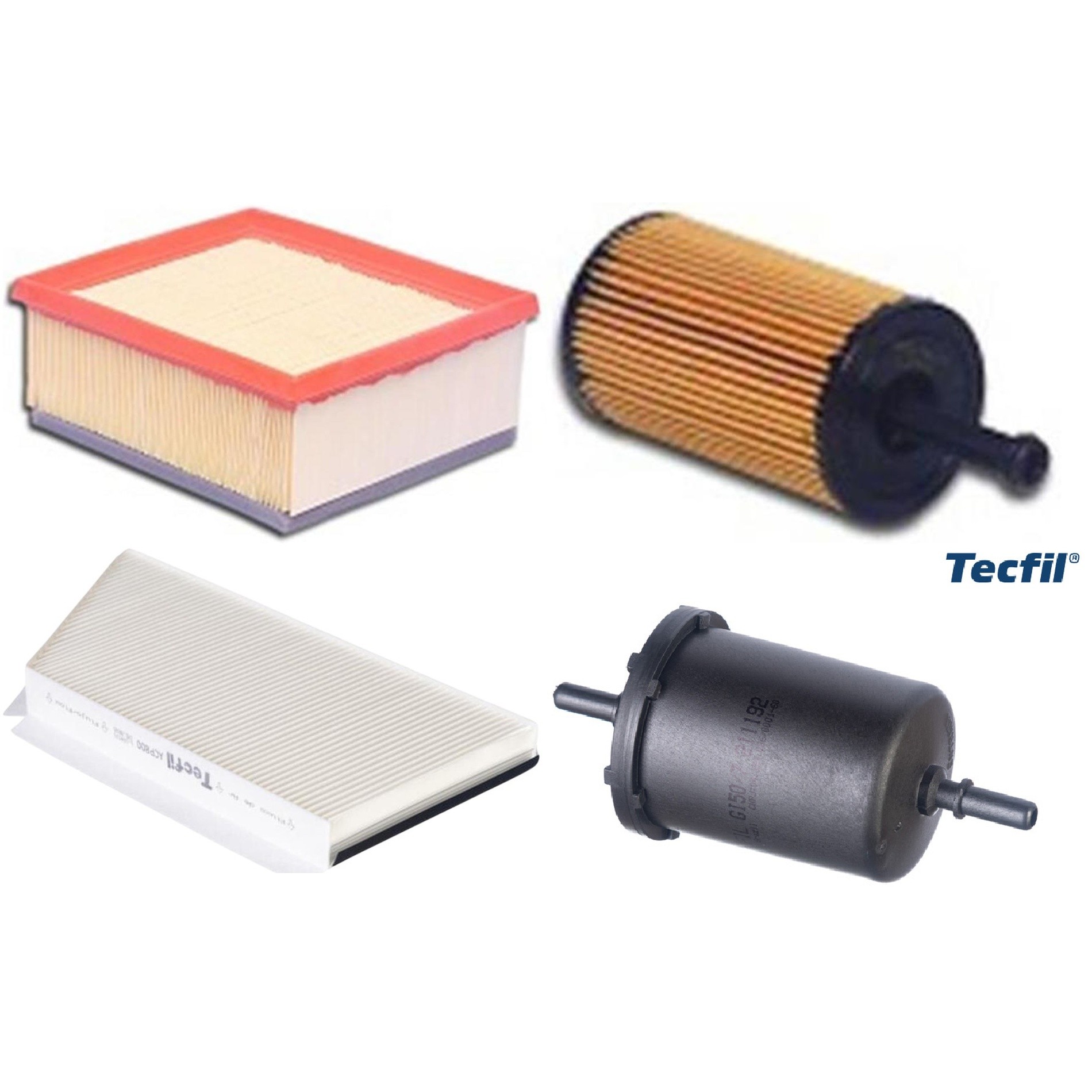 Kit Filtros de Ar do Motor, Óleo, Cabine e Combustível - Tecfil - ACP800 / ARL5050 / GI50/7 / PEL110