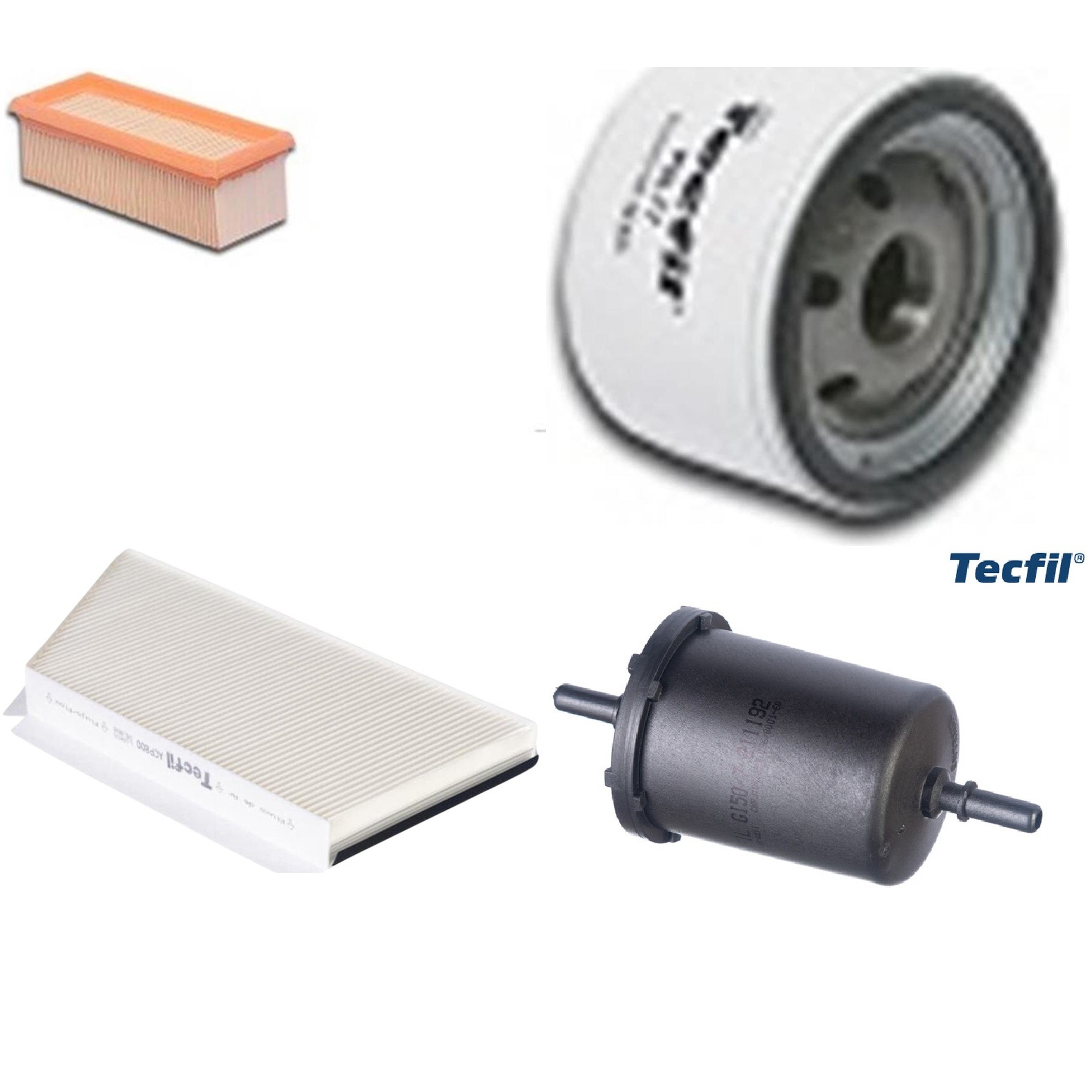 Kit Filtros de Ar do Motor, Óleo, Cabine e Combustível - Tecfil - ACP800 / ARL5136 / GI50/7 / PSL77