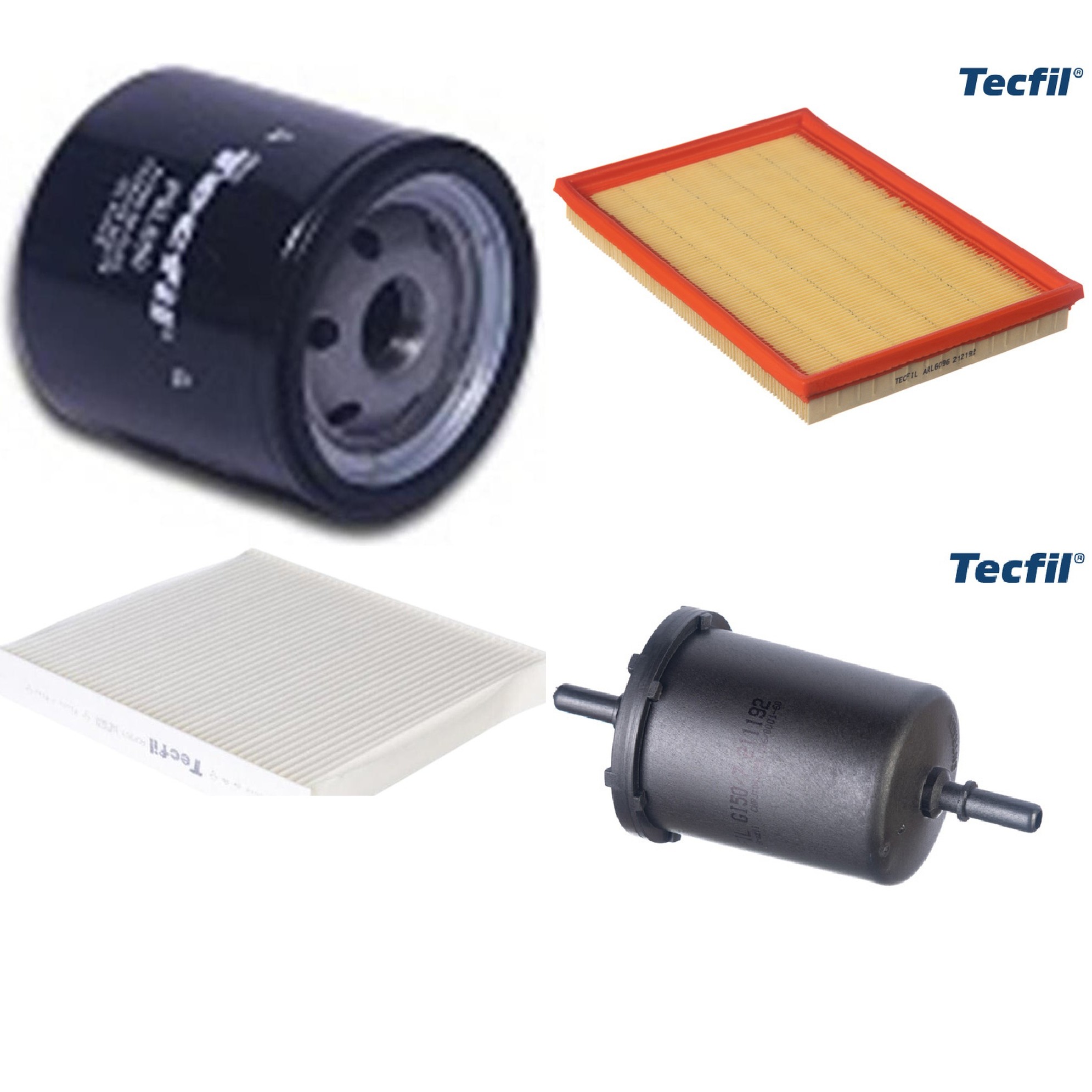 Kit Filtros de Ar do Motor, Óleo, Cabine e Combustível - Tecfil - ACP303 / ARL6096 / GI50/7 / PSL560