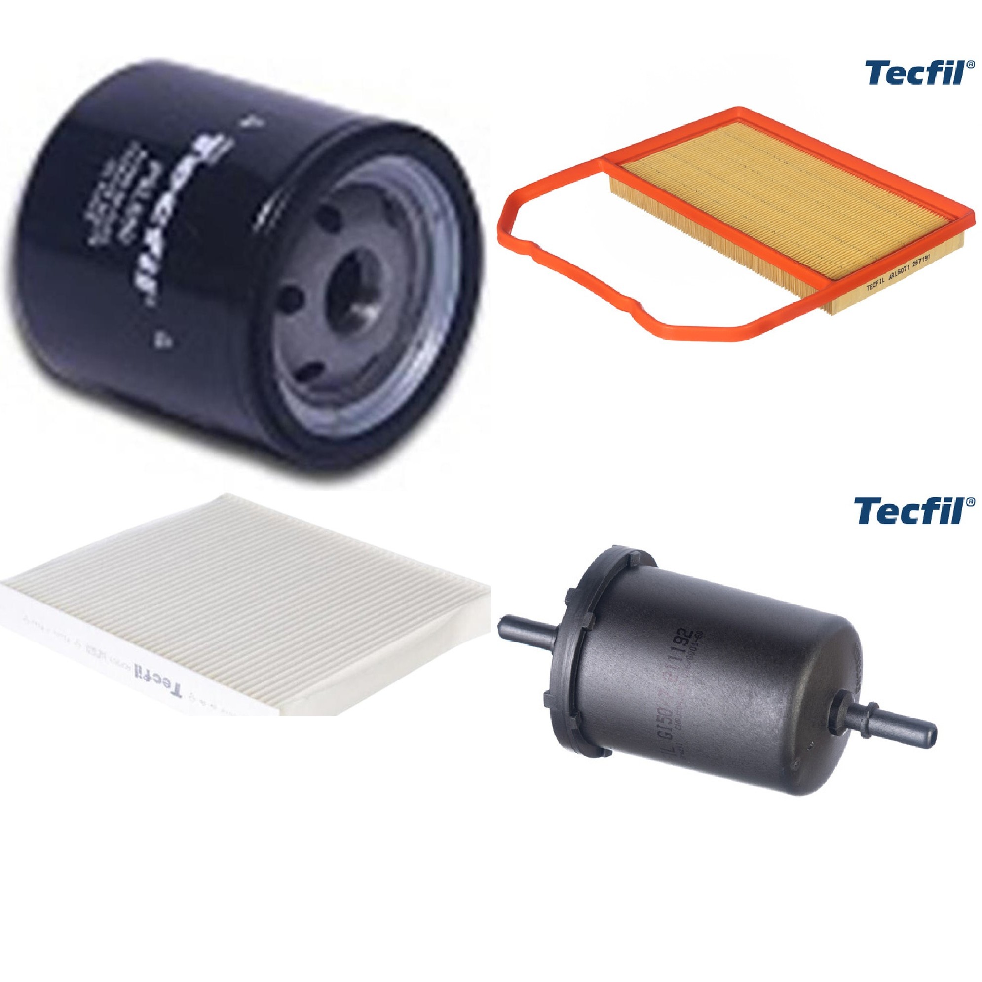 Kit Filtros de Ar do Motor, Óleo, Cabine e Combustível - Tecfil - ACP303 / ARL6071 / GI50/7 / PSL560