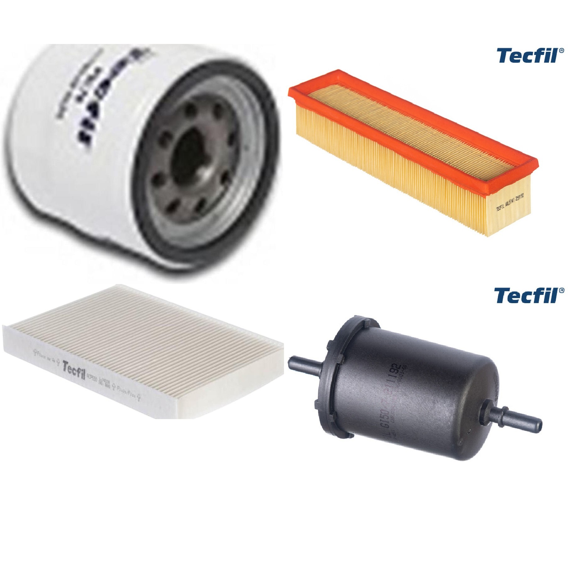 Kit Filtros de Ar do Motor, Óleo, Cabine e Combustível - Tecfil - ACP550 / ARL5141 / GI50/7 / PSL78