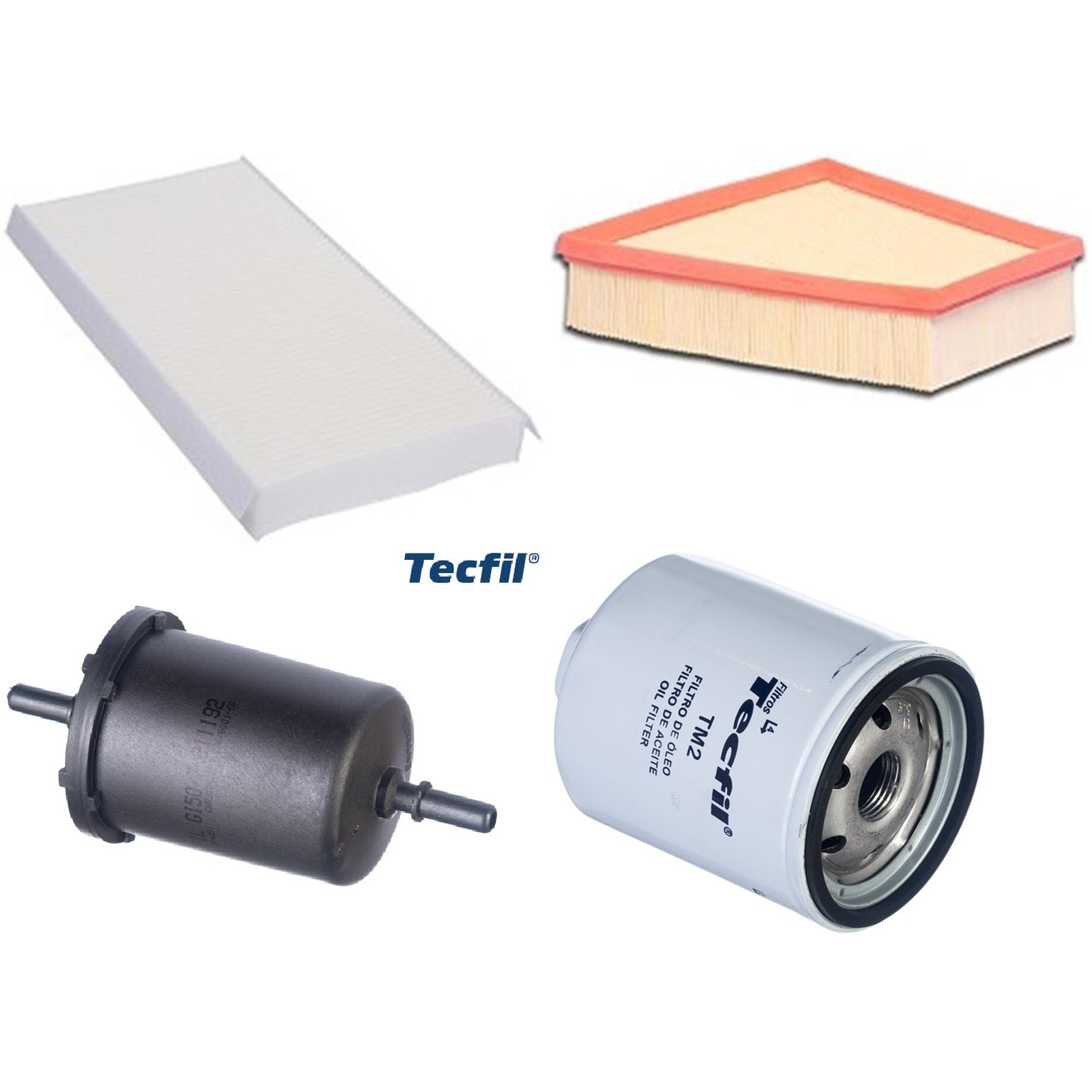 Kit Filtros de Ar do Motor, Óleo, Cabine e Combustível - Tecfil - ACP305 / ART6098 / GI50/7 / PSL34MP-(TM2)