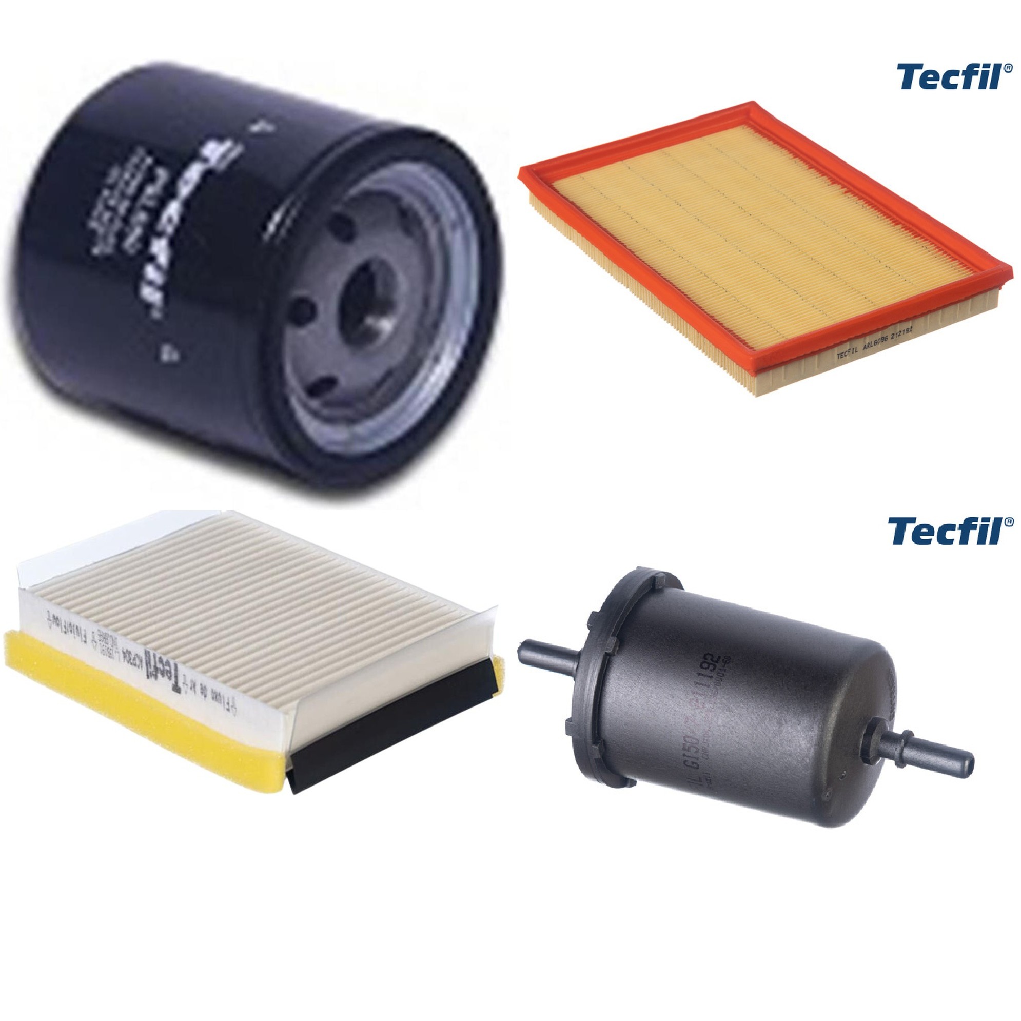 Kit Filtros de Ar do Motor, Óleo, Cabine e Combustível - Tecfil - ACP304 / ARL6096 / GI50/7 / PSL560