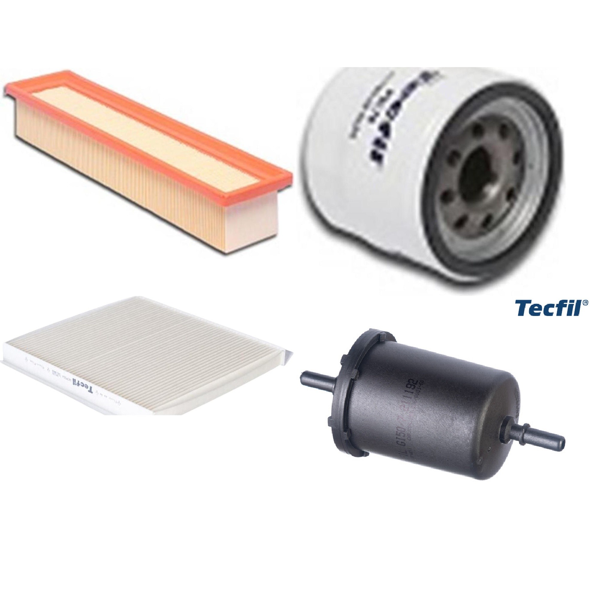 Kit Filtros de Ar do Motor, Óleo, Cabine e Combustível - Tecfil - ACP554 / ARL5138 / GI50/7 / PSL78