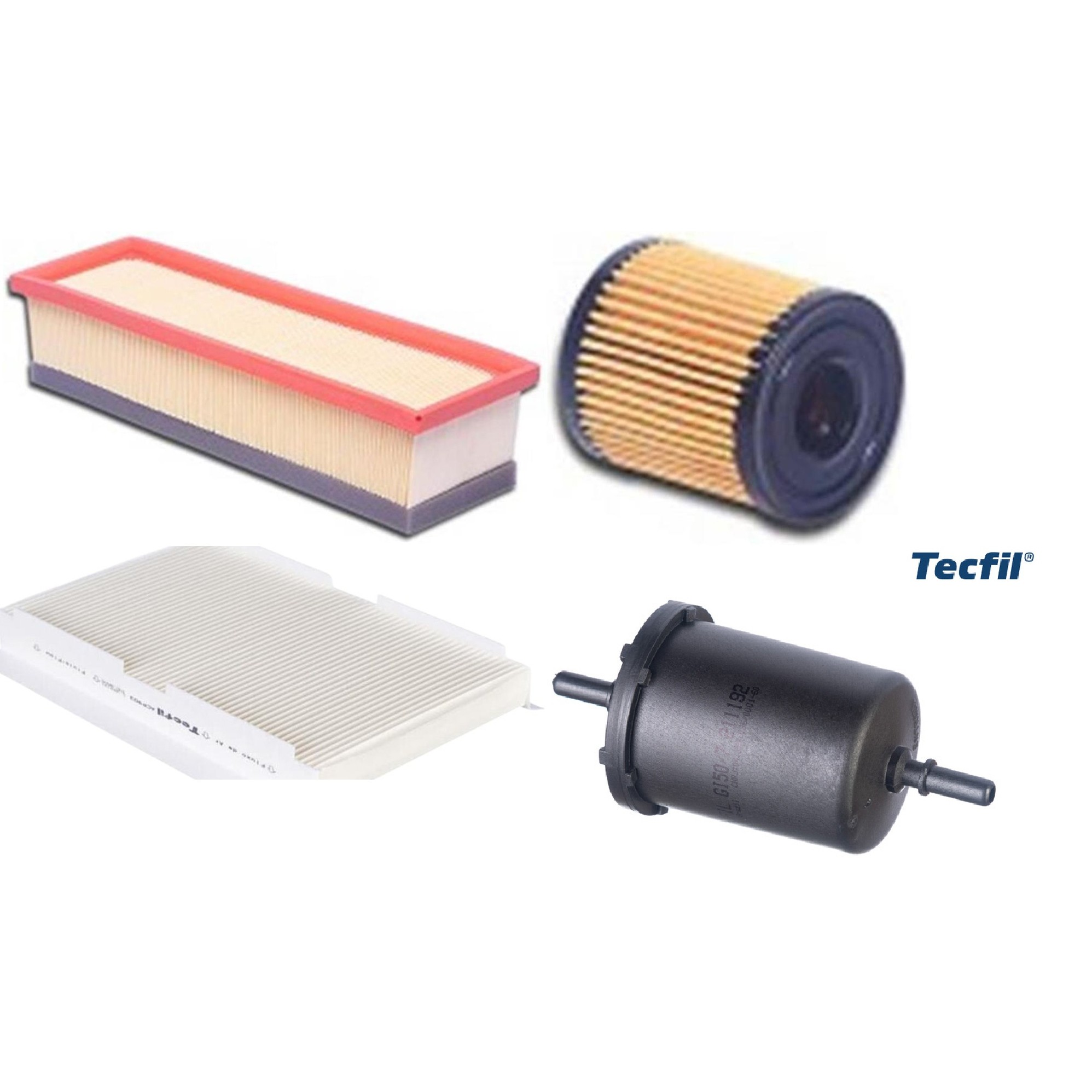 Kit Filtros de Ar do Motor, Óleo, Cabine e Combustível - Tecfil - ACP903 / ARL5053 / GI50/7 / PEL108