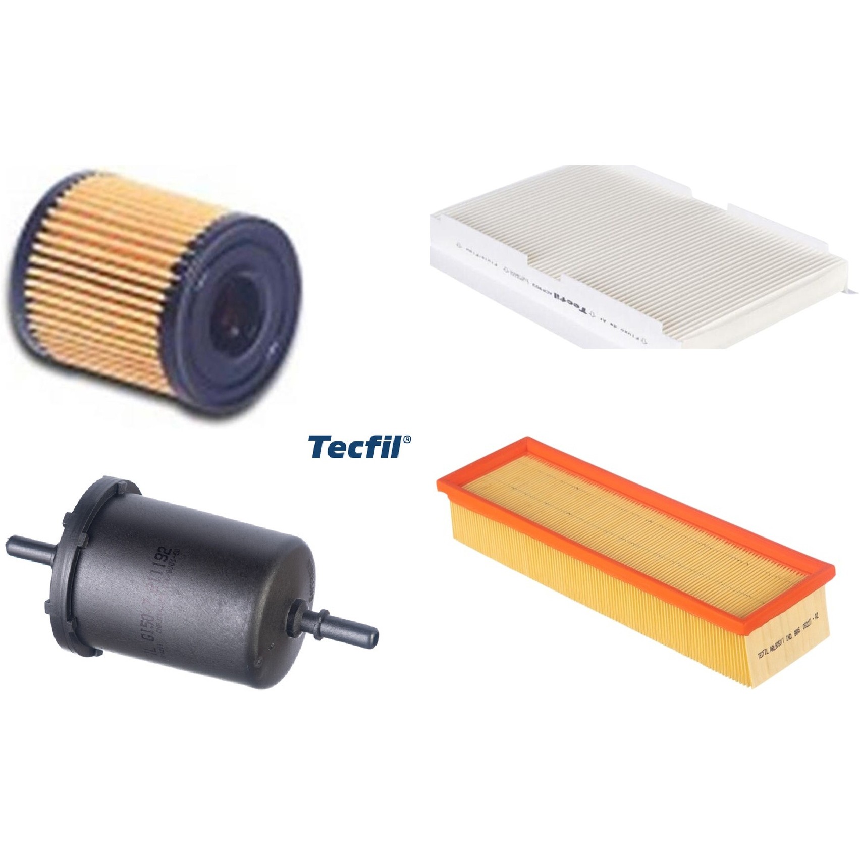 Kit Filtros de Ar do Motor, Óleo, Cabine e Combustível - Tecfil - ACP903 / ARL5053/1 / GI50/7 / PEL108