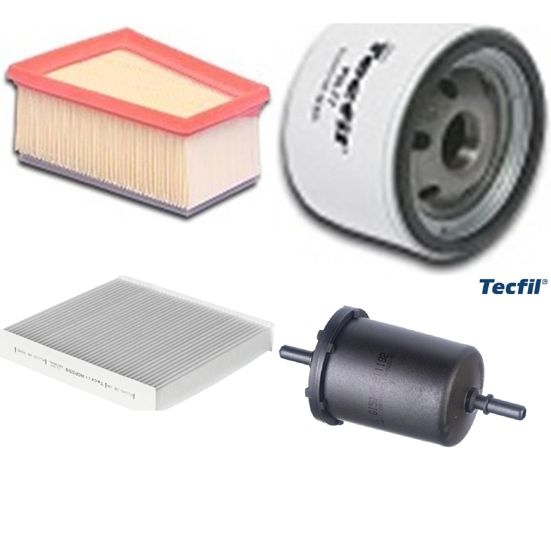 Kit Filtros de Ar do Motor, Óleo, Cabine e Combustível - Tecfil - ACP559 / ART5051 / GI50/7 / PSL77