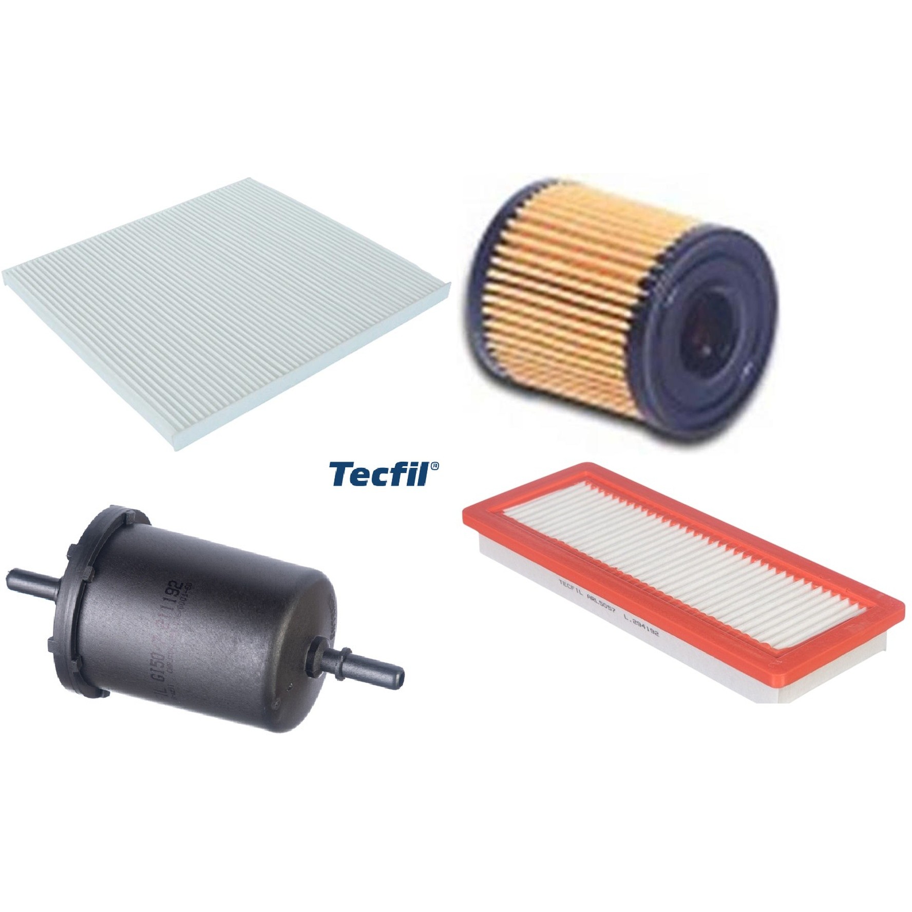 Kit Filtros de Ar do Motor, Óleo, Cabine e Combustível - Tecfil - ACP811/9 / ARL5057 / GI50/7 / PEL108