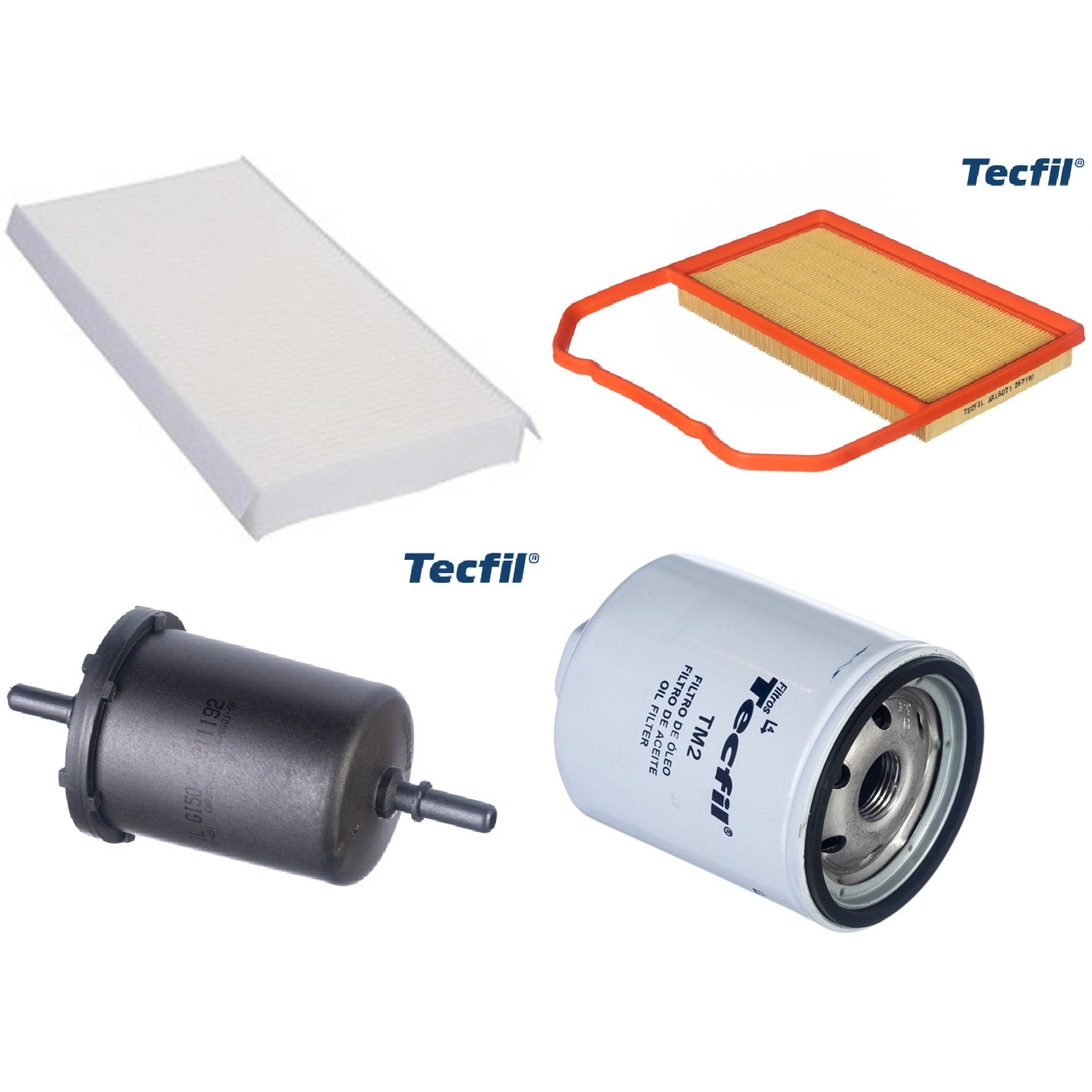 Kit Filtros de Ar do Motor, Óleo, Cabine e Combustível - Tecfil - ACP305 / ARL6071 / GI50/7 / PSL34MP-(TM2)