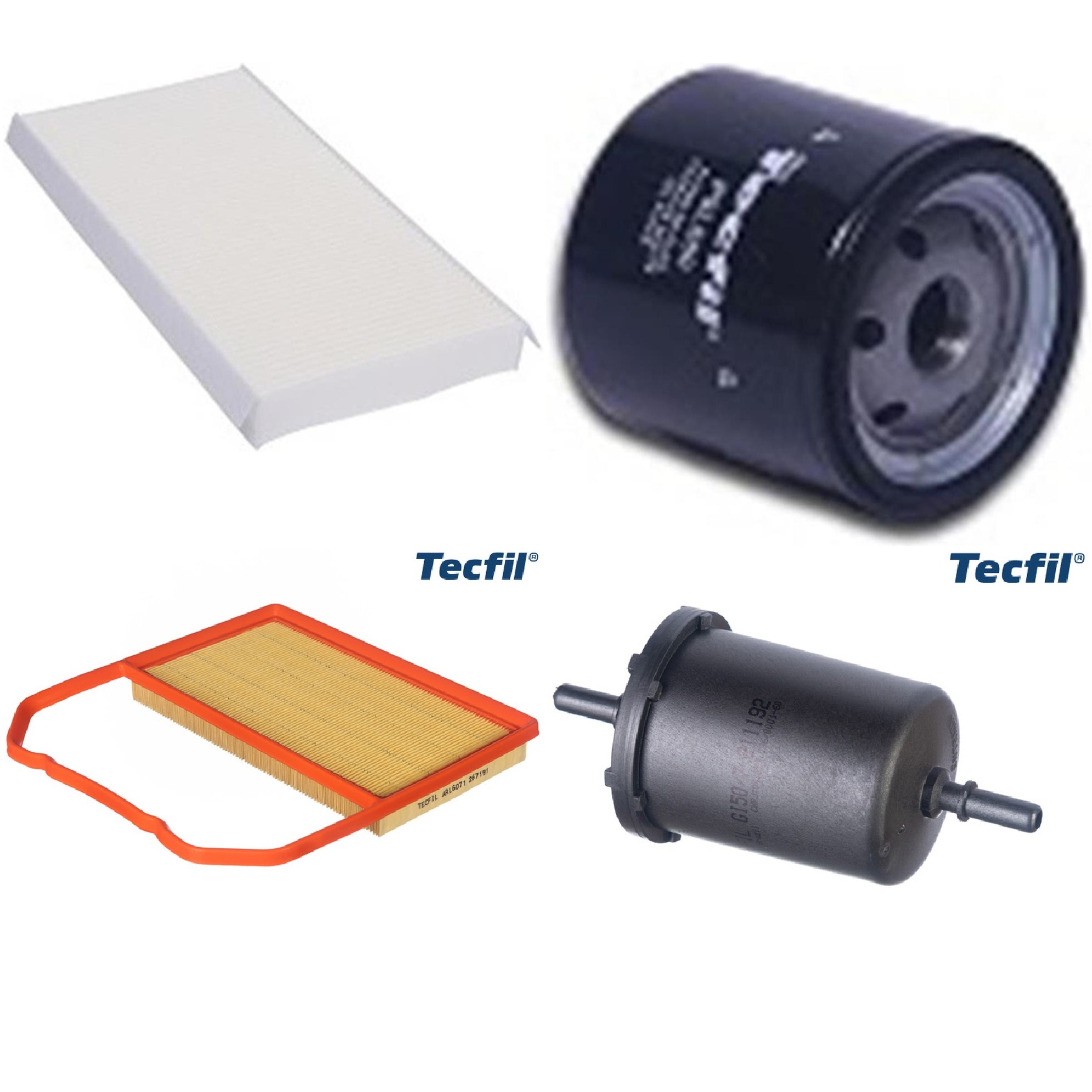 Kit Filtros de Ar do Motor, Óleo, Cabine e Combustível - Tecfil - ACP305 / ARL6071 / GI50/7 / PSL560