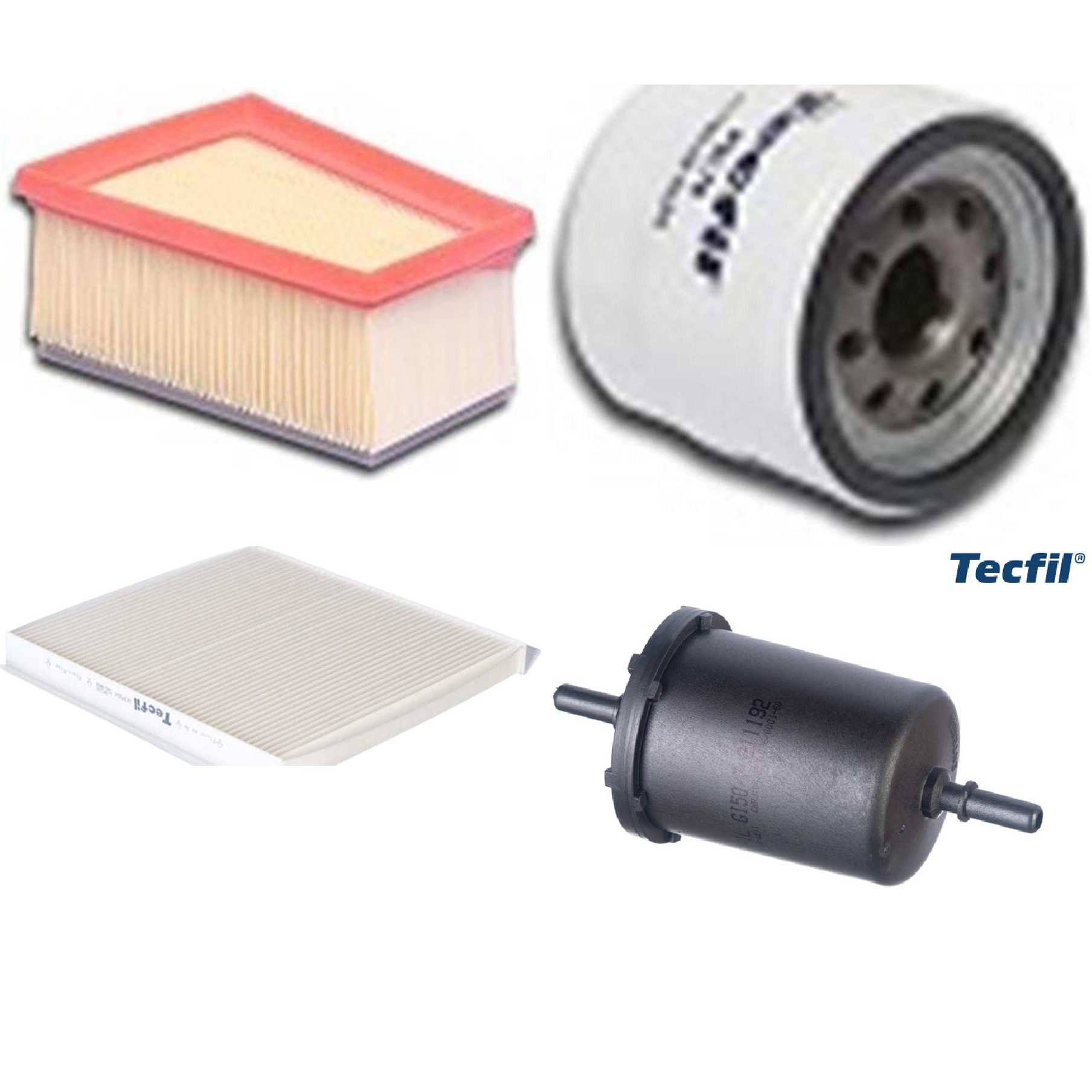 Kit Filtros de Ar do Motor, Óleo, Cabine e Combustível - Tecfil - ACP554 / ART5051 / GI50/7 / PSL78